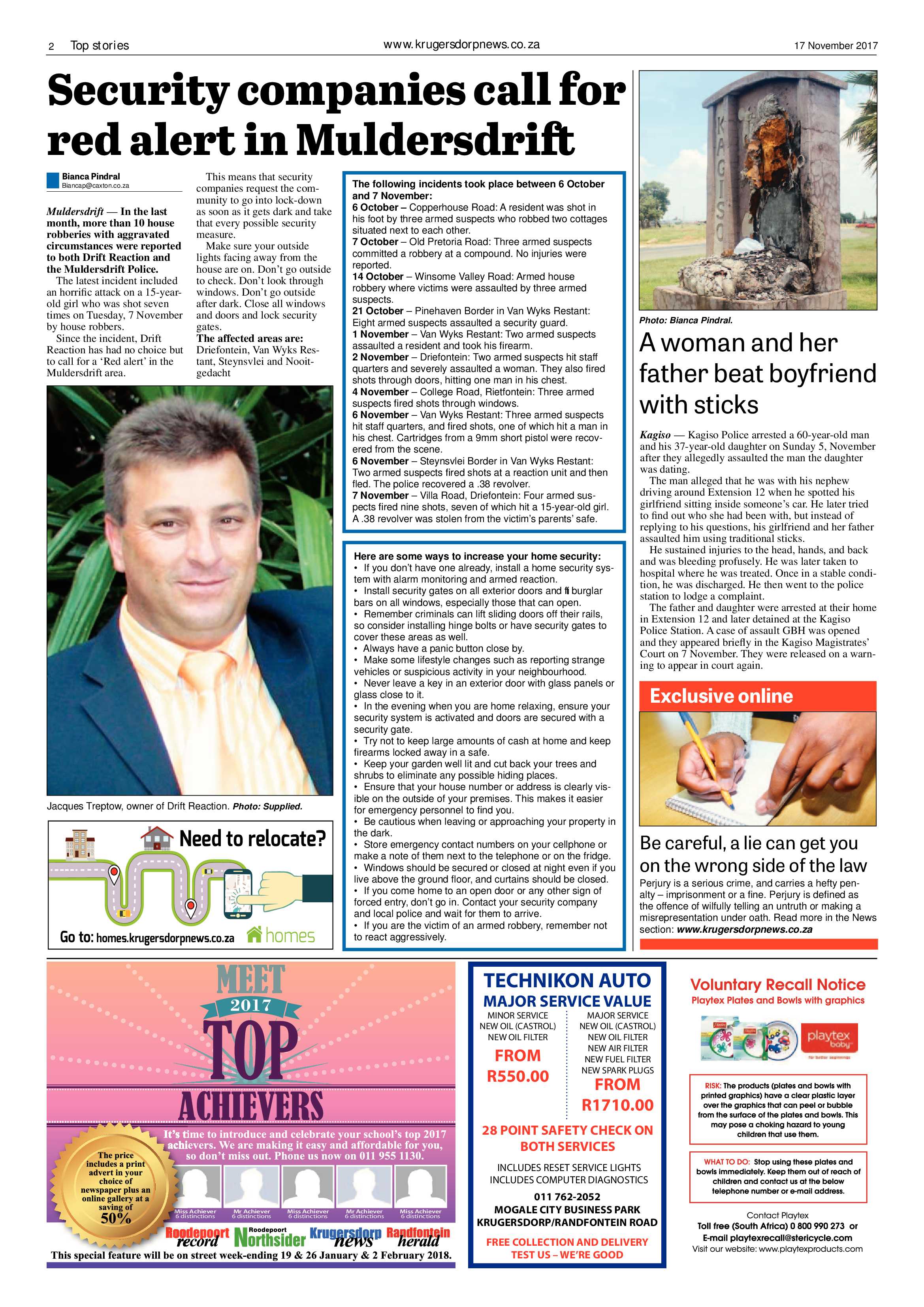 Krugersdorp News 17 November 2017 page 2