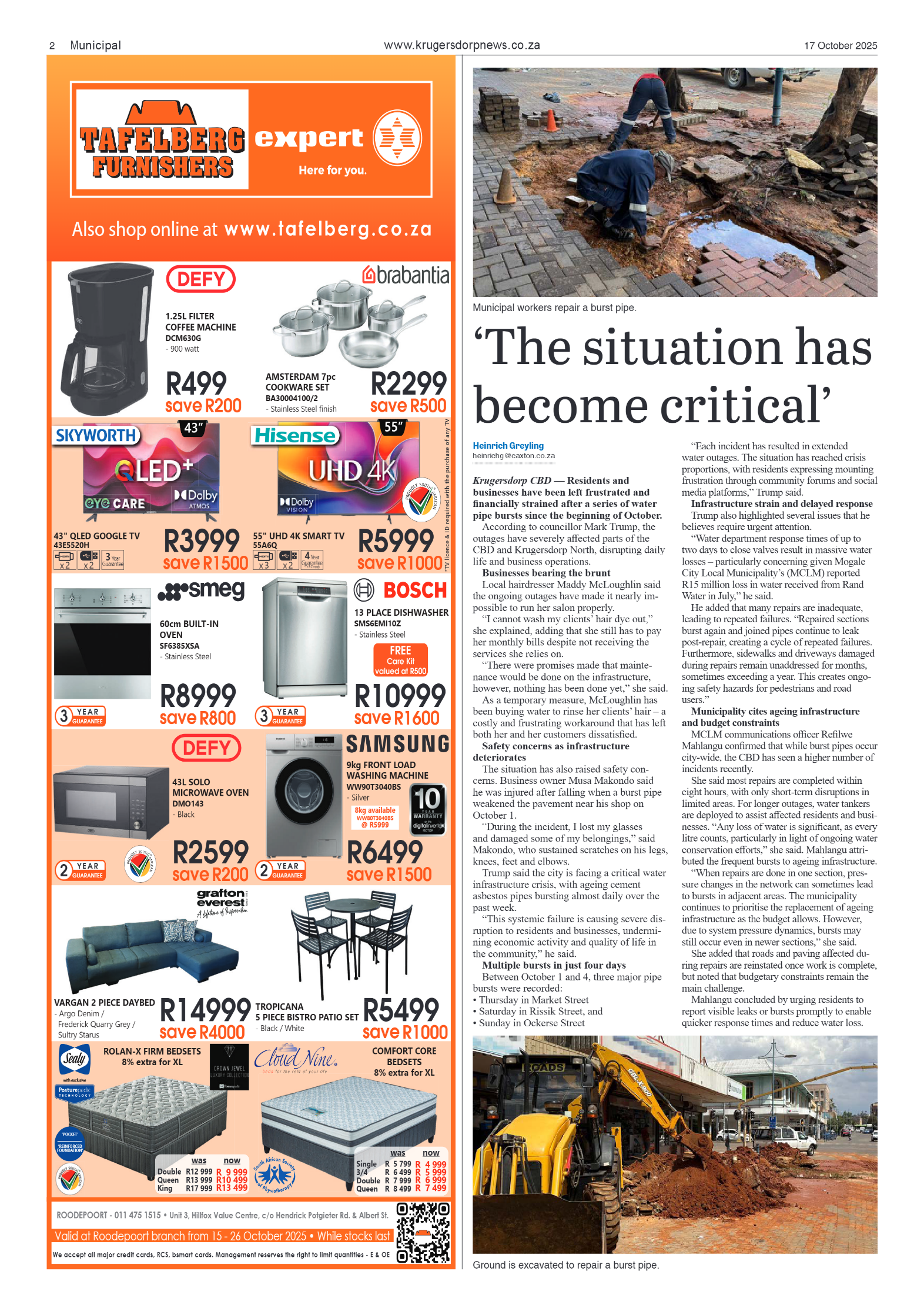 Krugersdorp News 17 October 2025 page 2