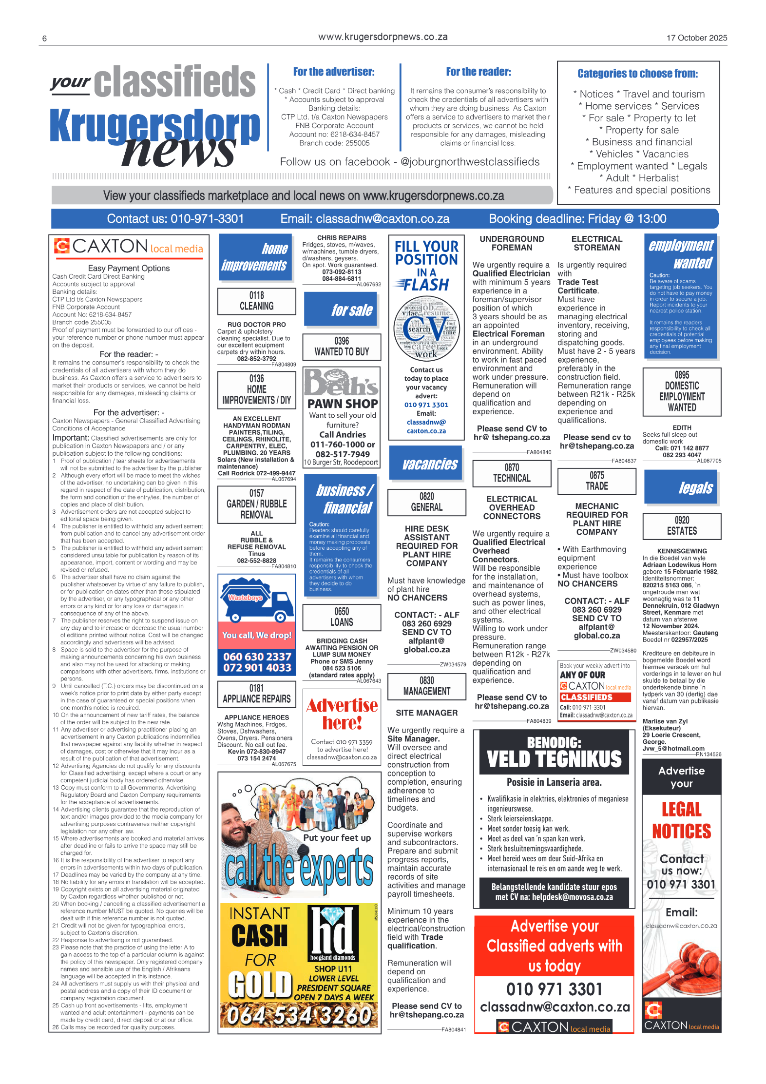 Krugersdorp News 17 October 2025 page 6