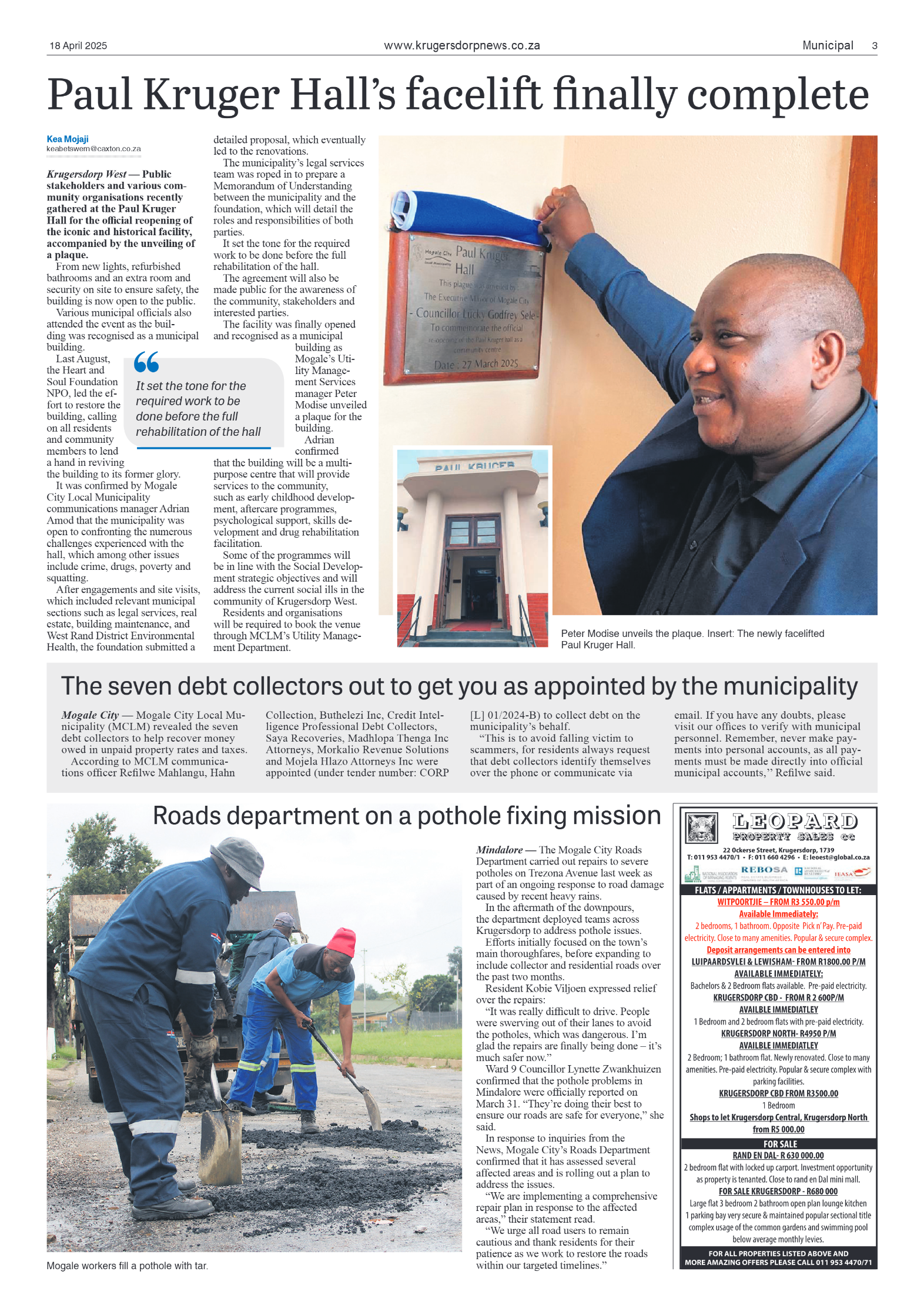 Krugersdorp News18 April 2025 page 3