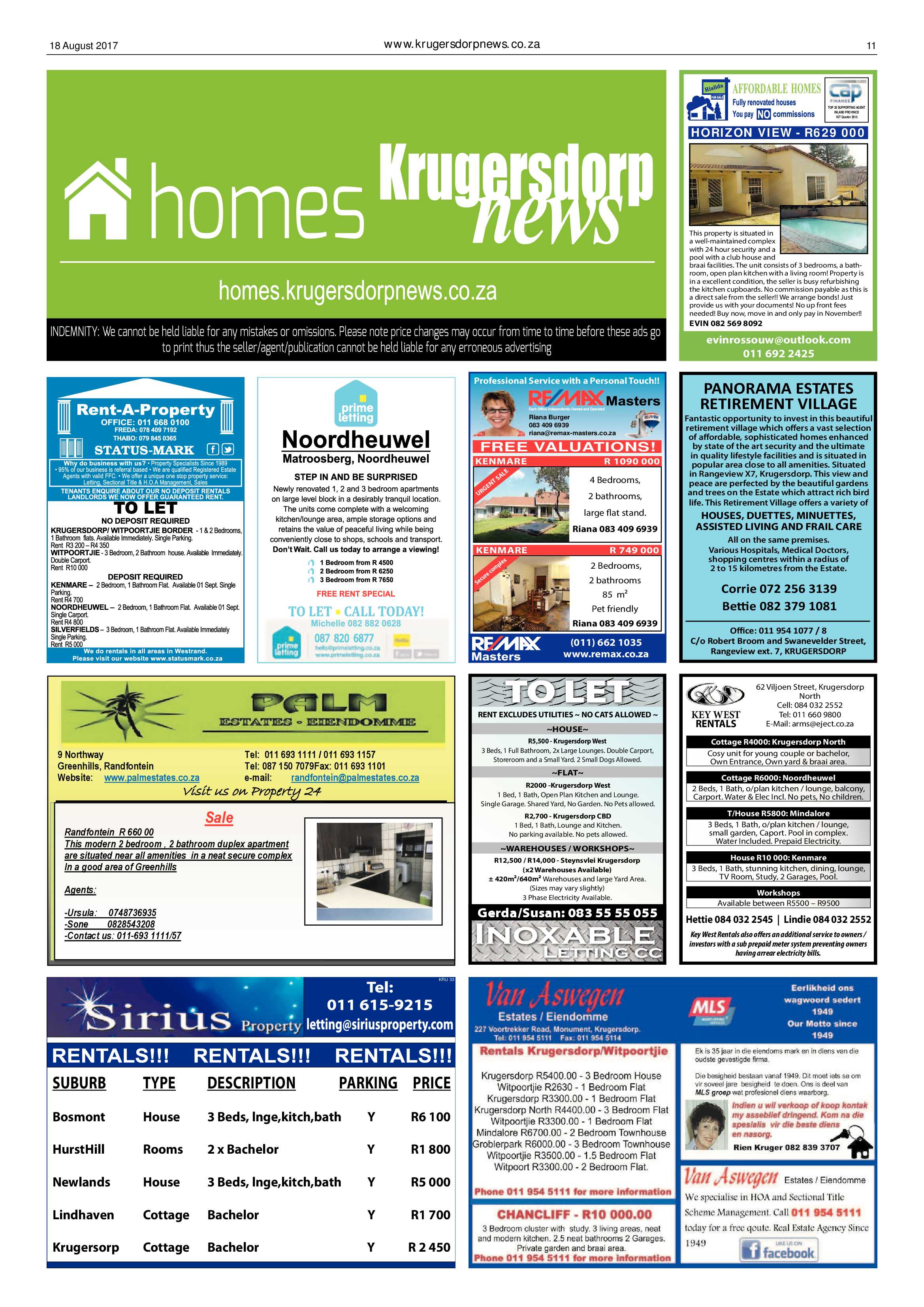 Krugersdorp News 18 August 2017 page 11