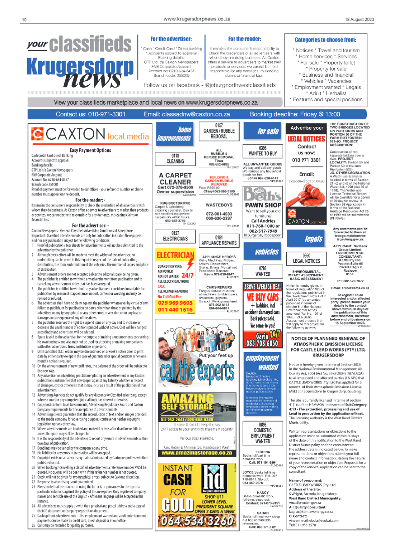 Krugersdorp News 18 August 2023 page 10