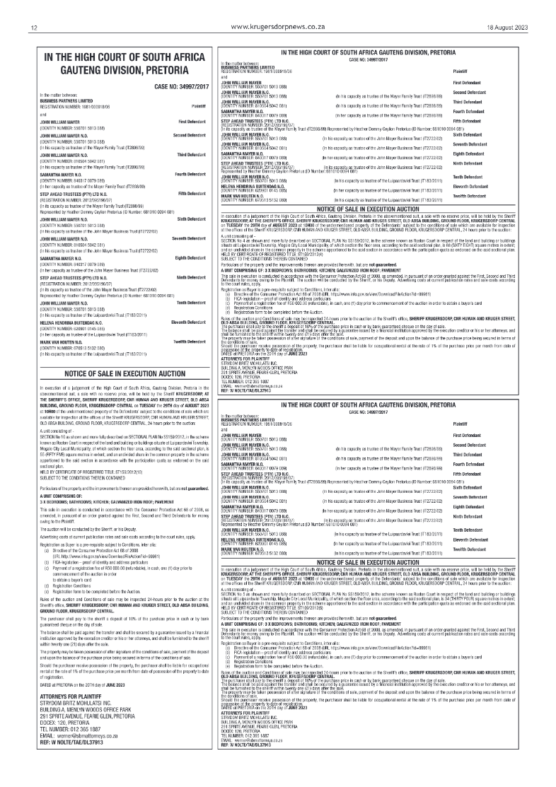 Krugersdorp News 18 August 2023 page 12