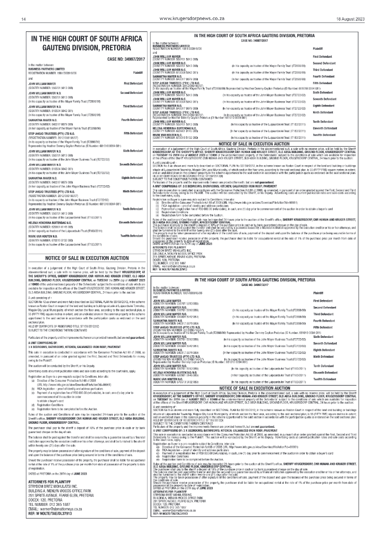 Krugersdorp News 18 August 2023 page 14