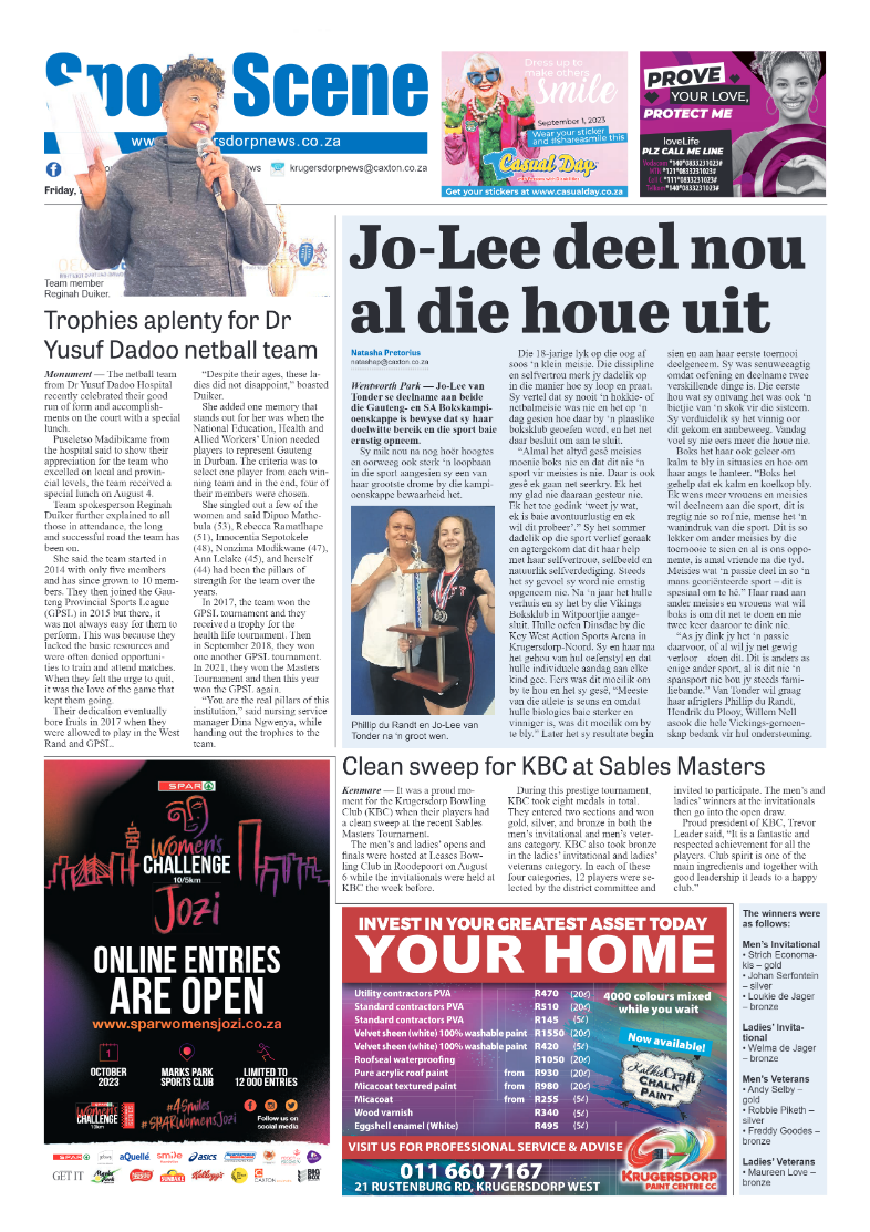 Krugersdorp News 18 August 2023 page 16
