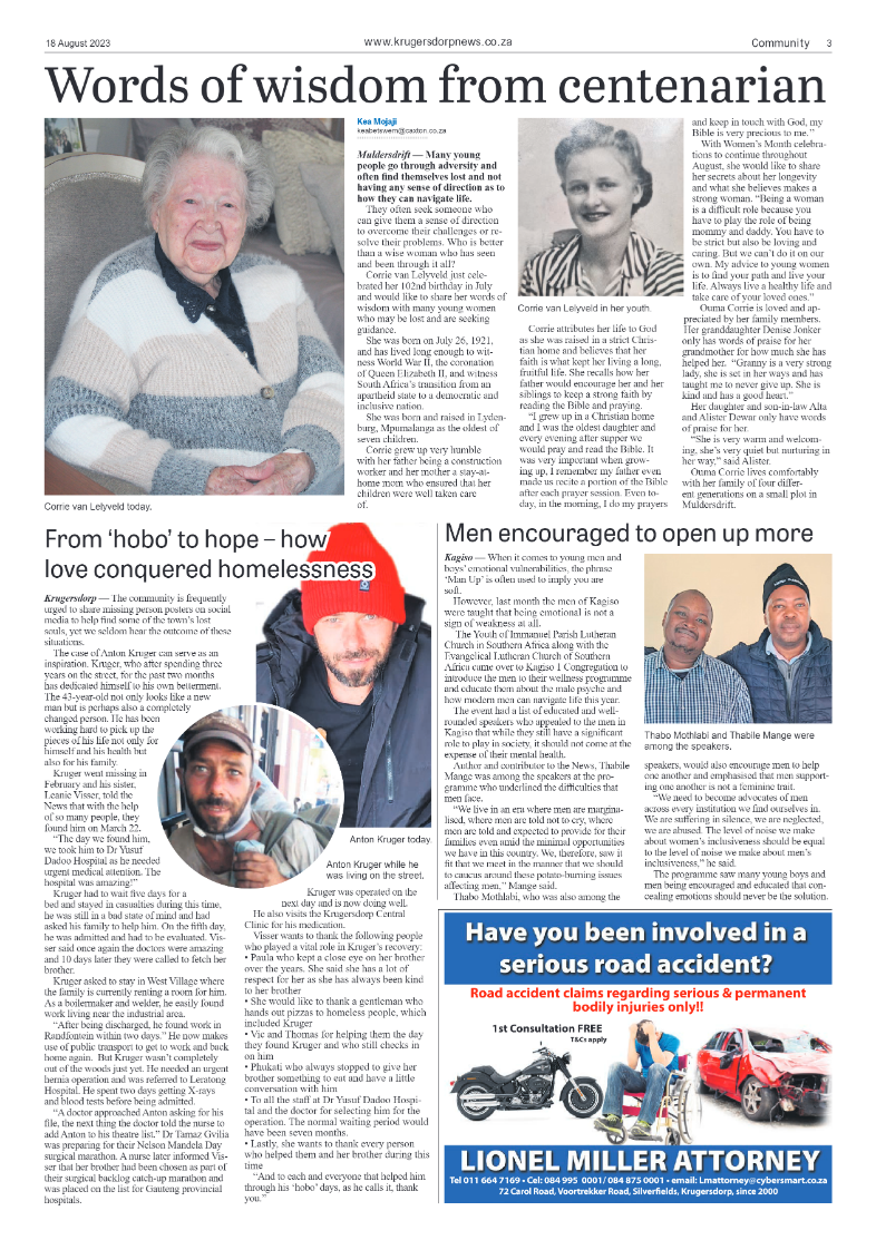 Krugersdorp News 18 August 2023 page 3