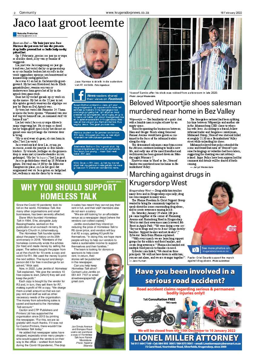 Krugersdorp News 18 February 2022 page 2