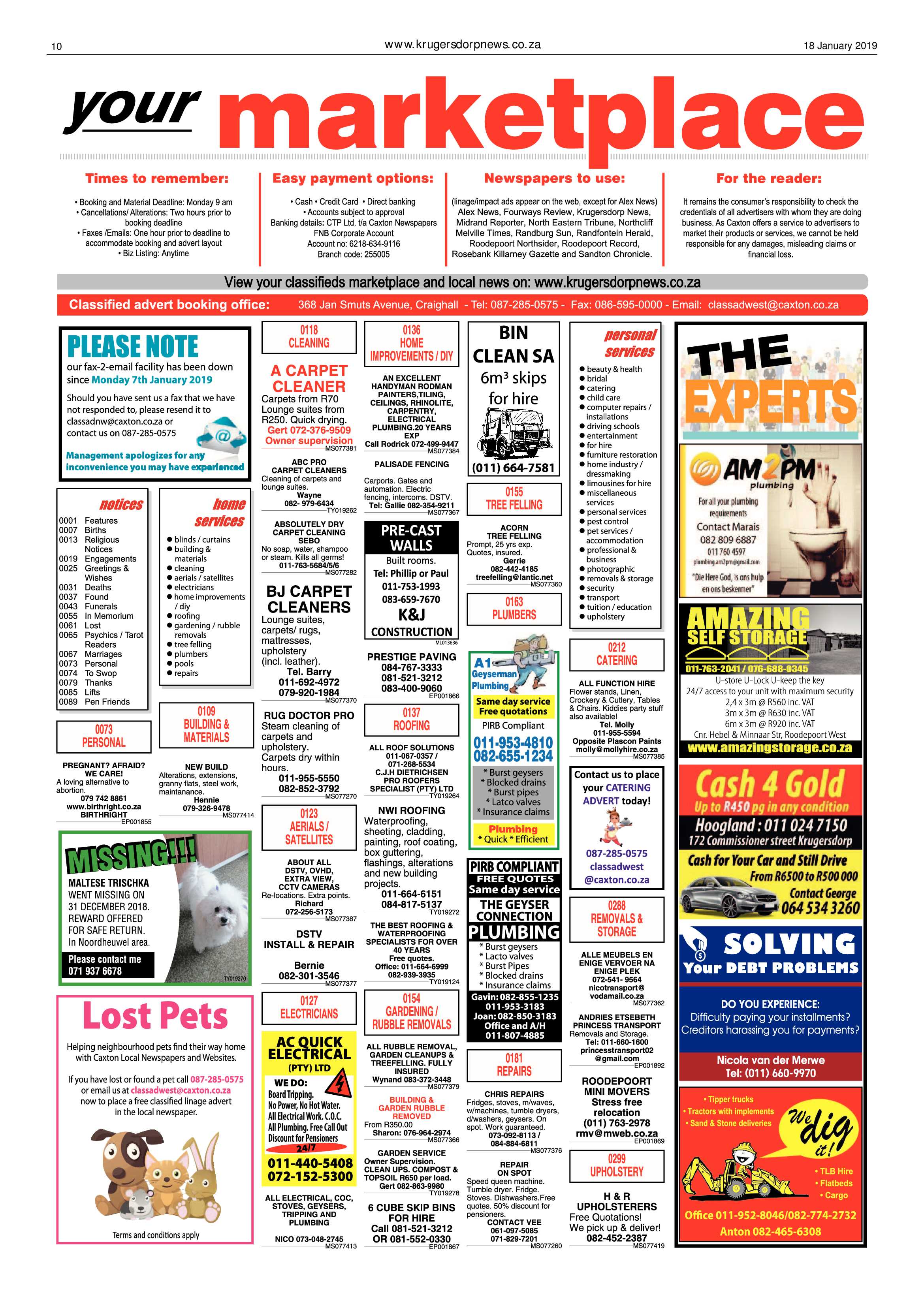 Krugersdorp News 18 January 2019 page 10