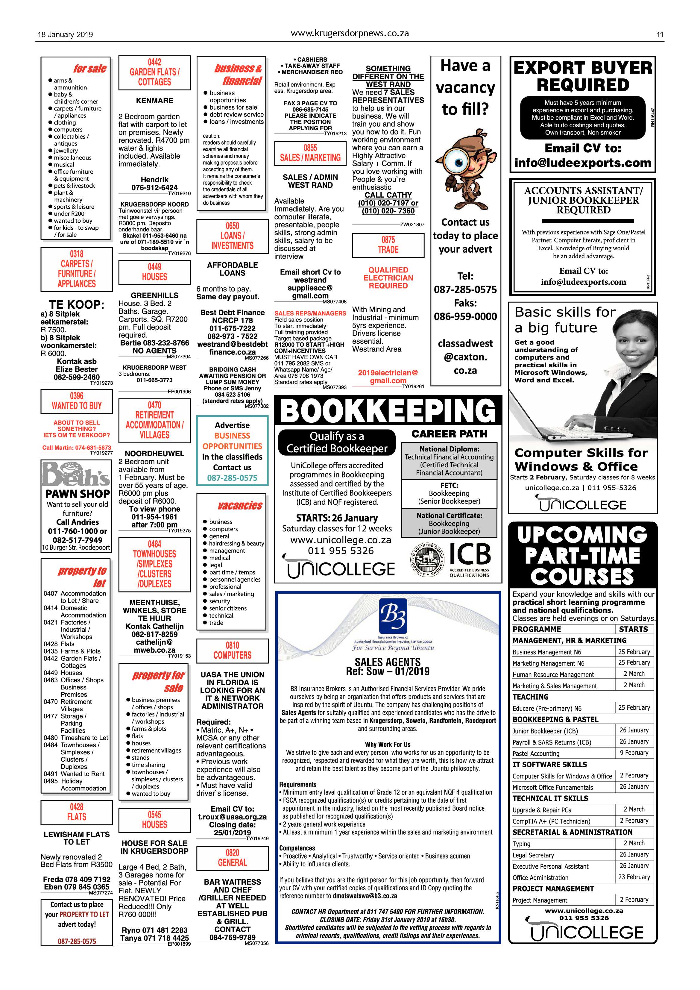 Krugersdorp News 18 January 2019 page 11