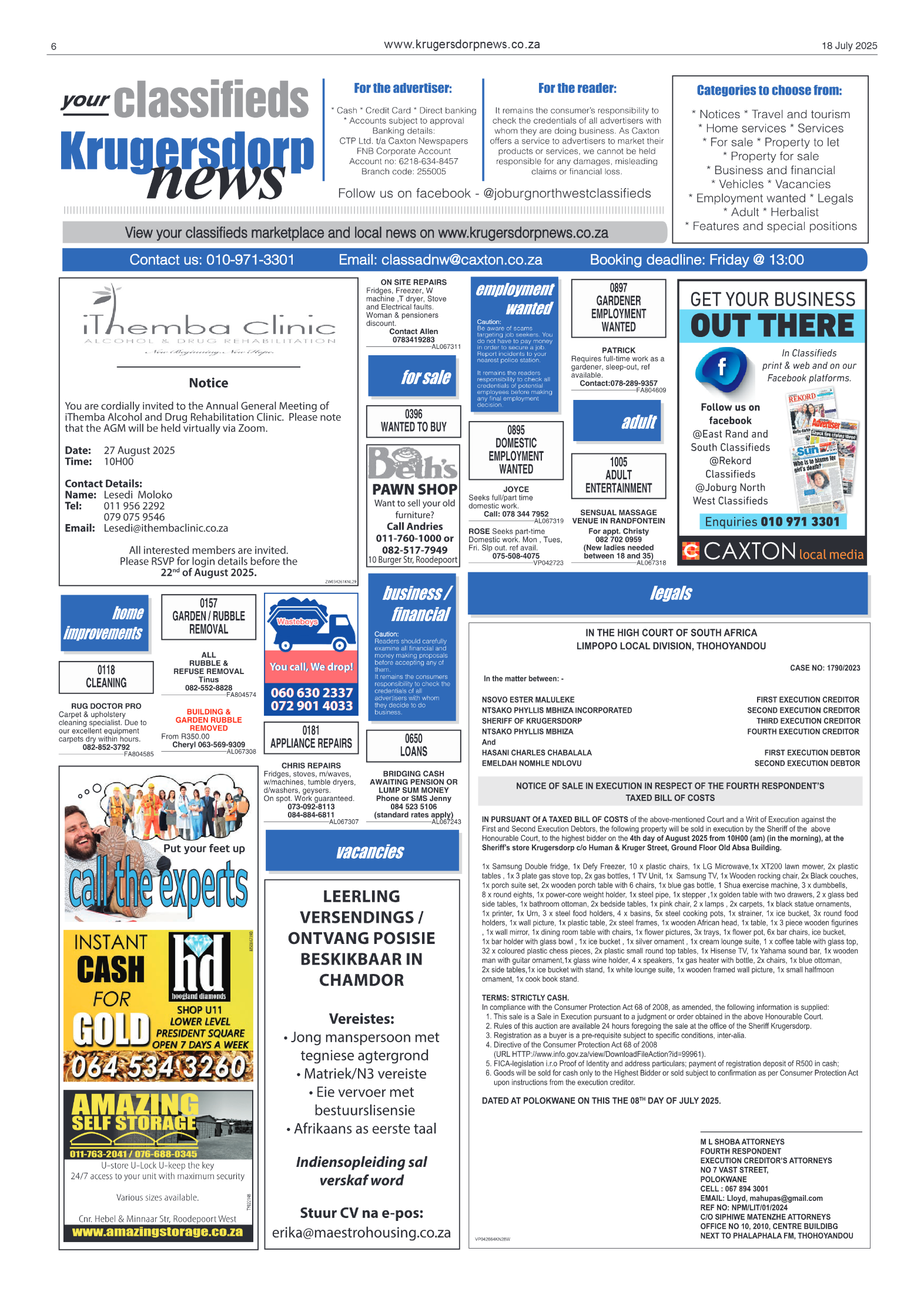 Krugersdorp News 18 July 2025 page 6