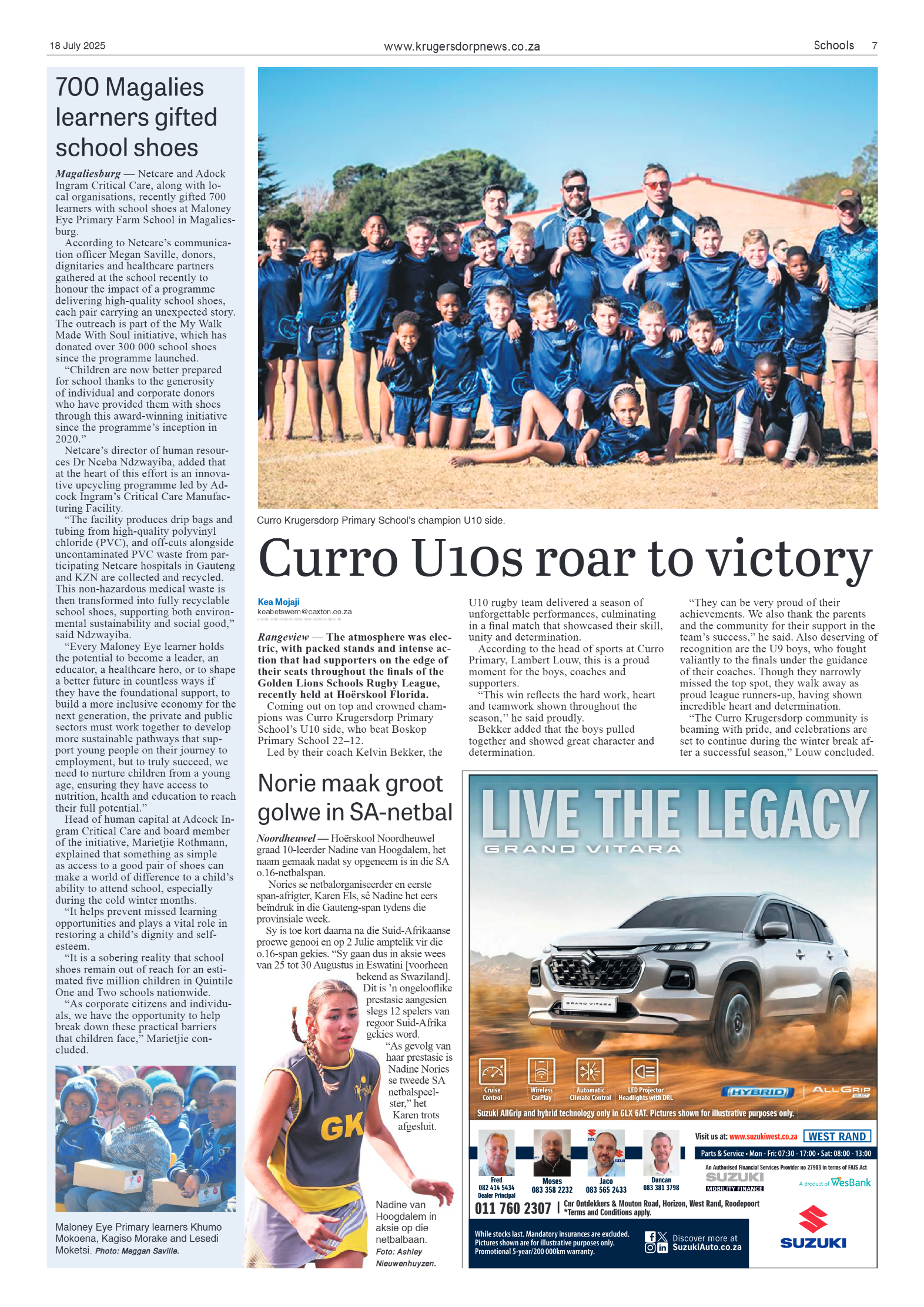 Krugersdorp News 18 July 2025 page 7