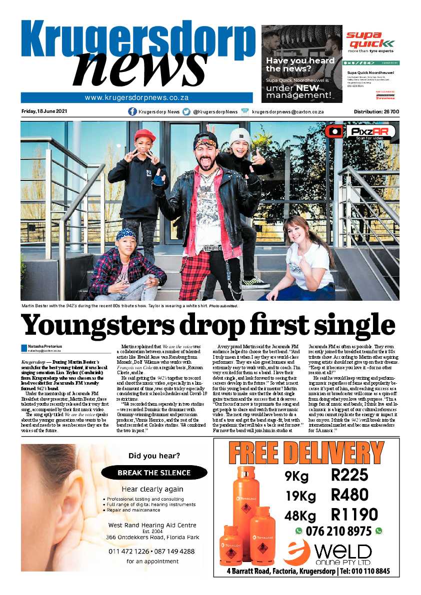 Krugersdorp News 18 June 2021 page 1