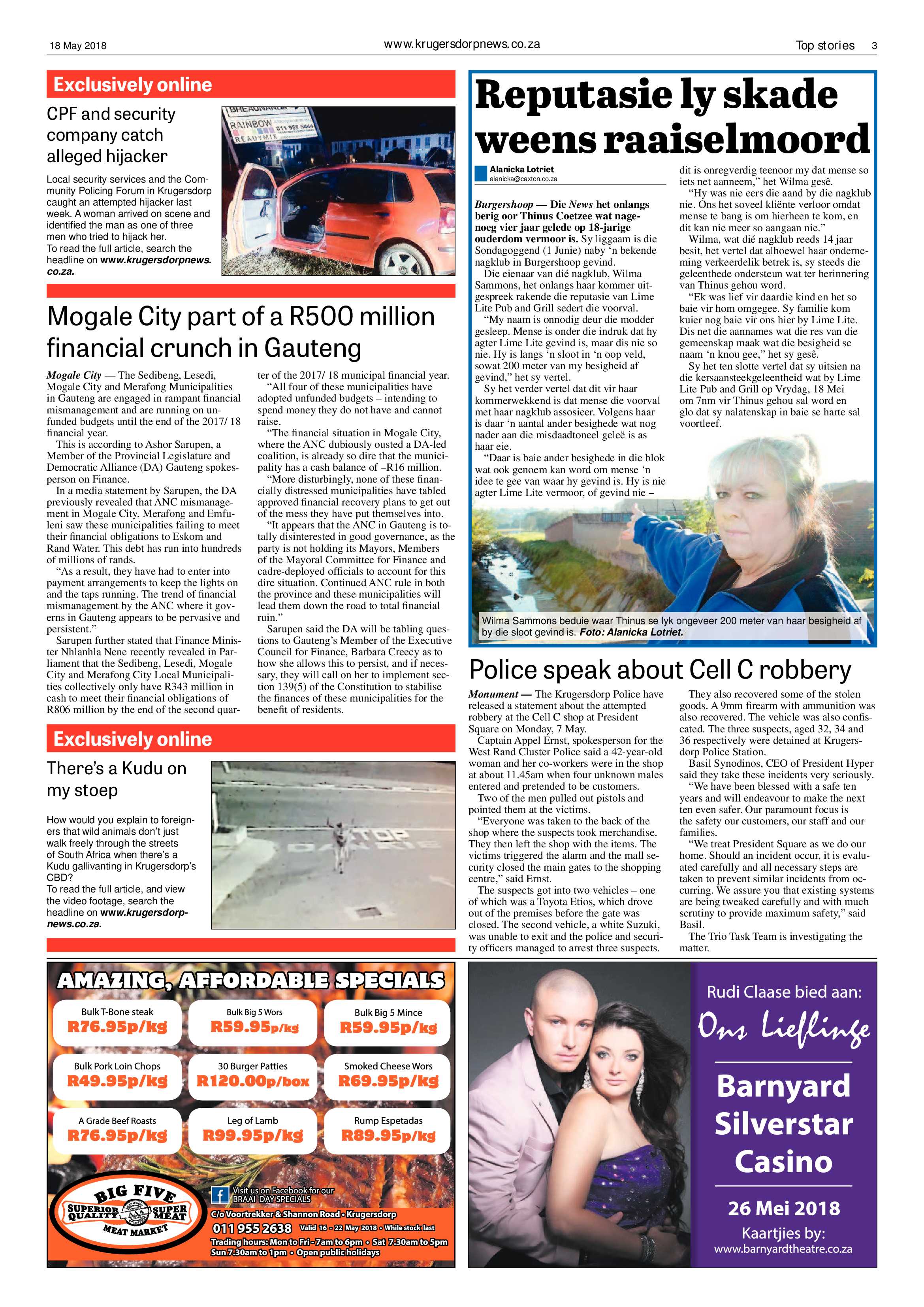 Krugersdorp News 18 May 2018 page 3