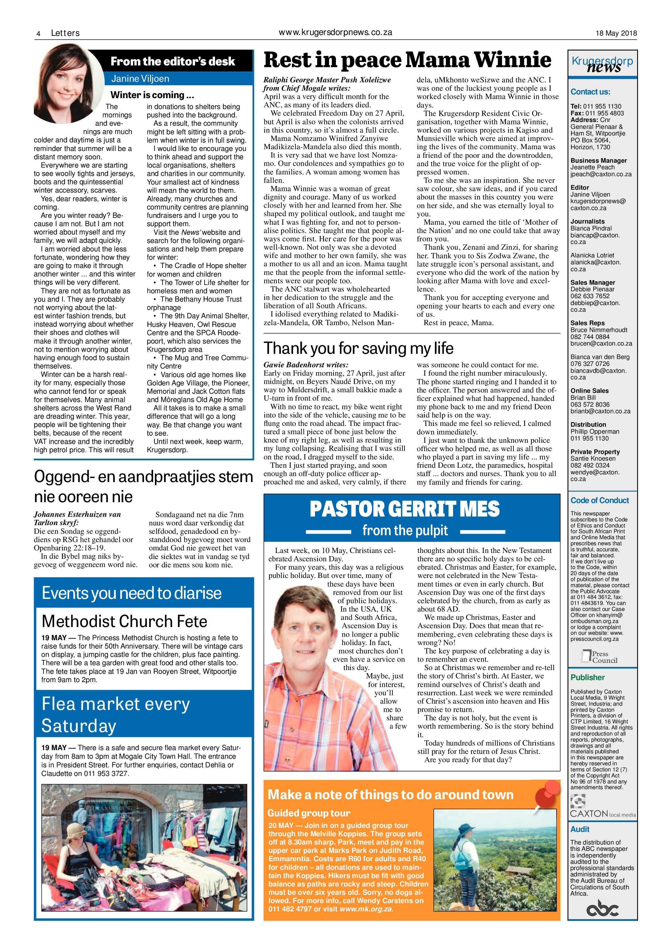 Krugersdorp News 18 May 2018 page 4