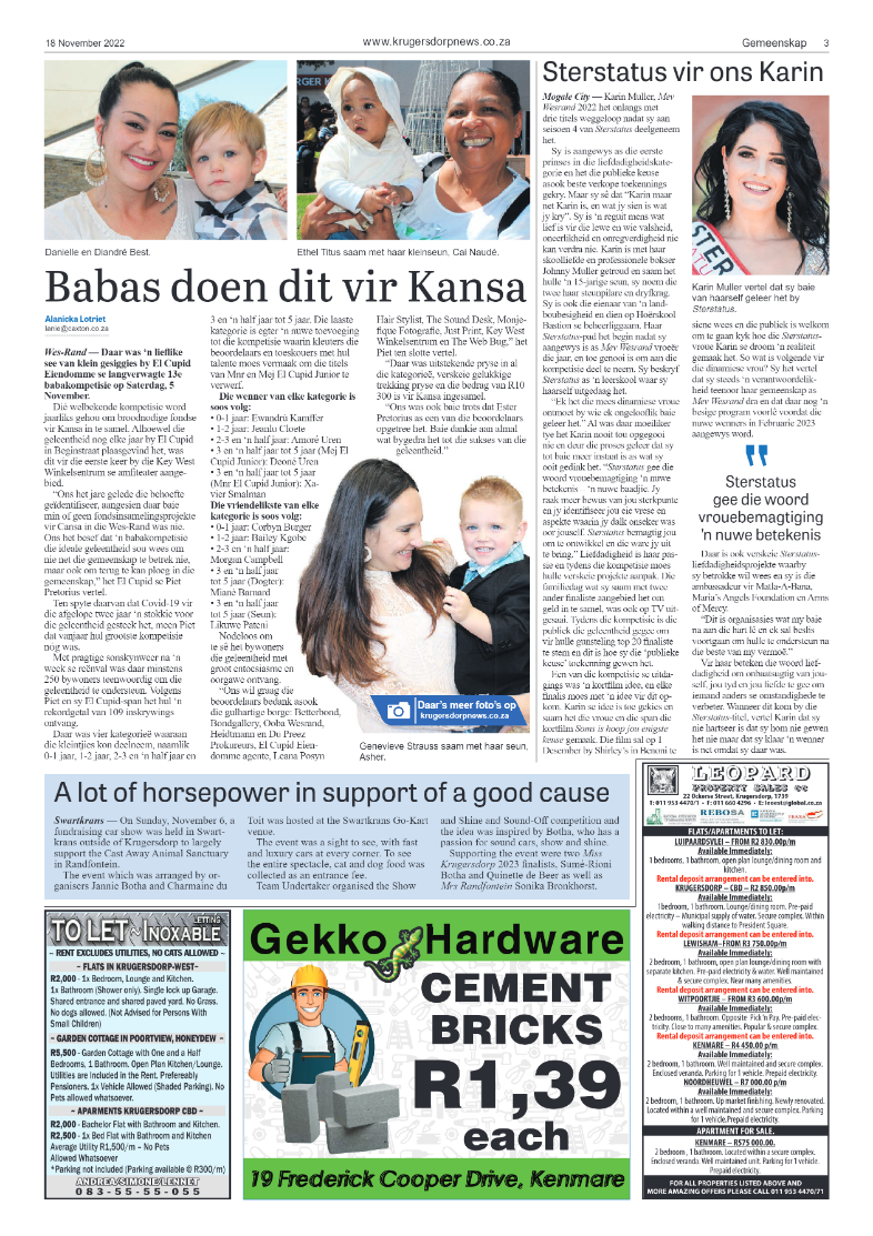 Krugersdorp News 18 November 2022 page 3