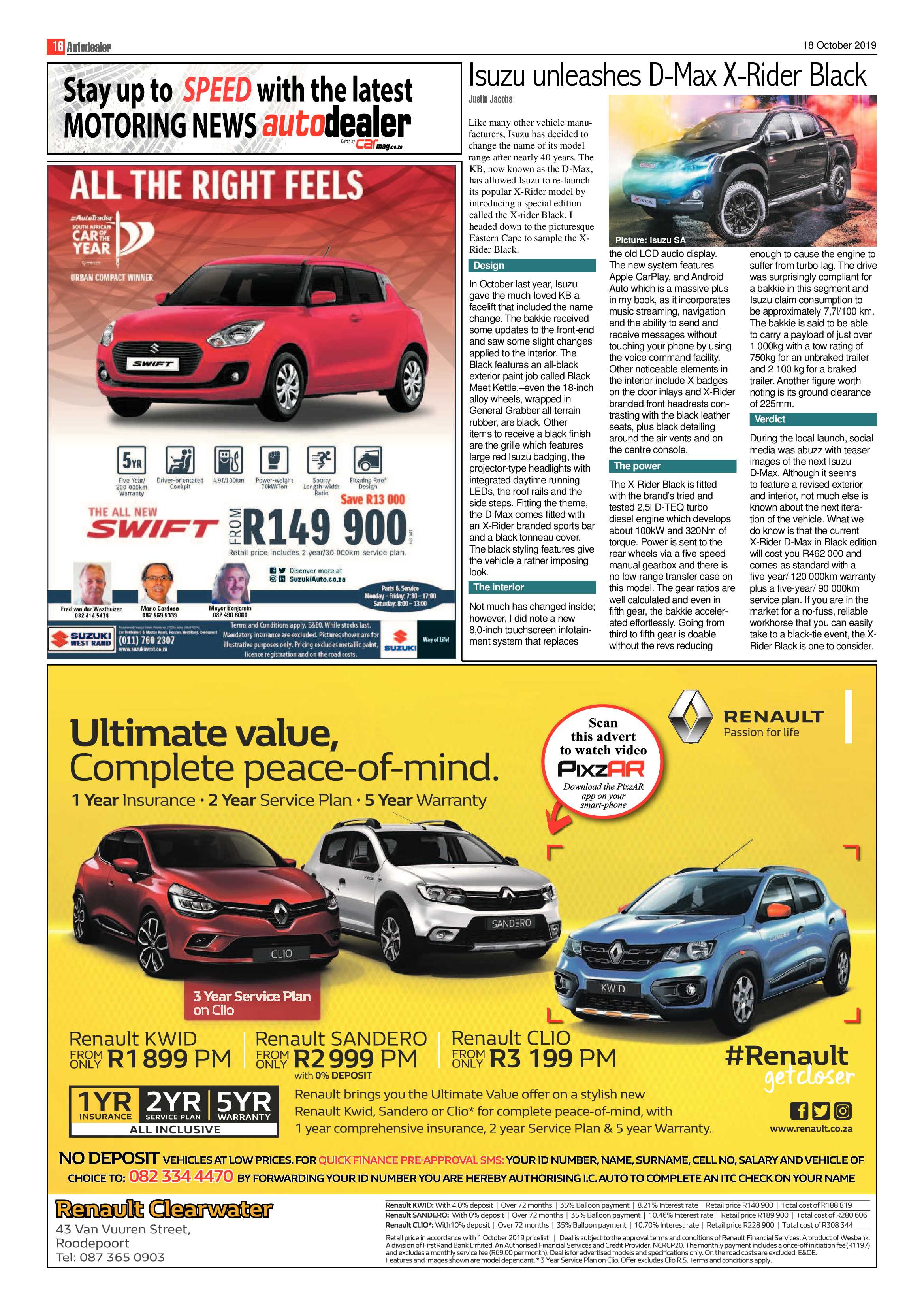 Krugersdorp News 18 October 2019 page 16