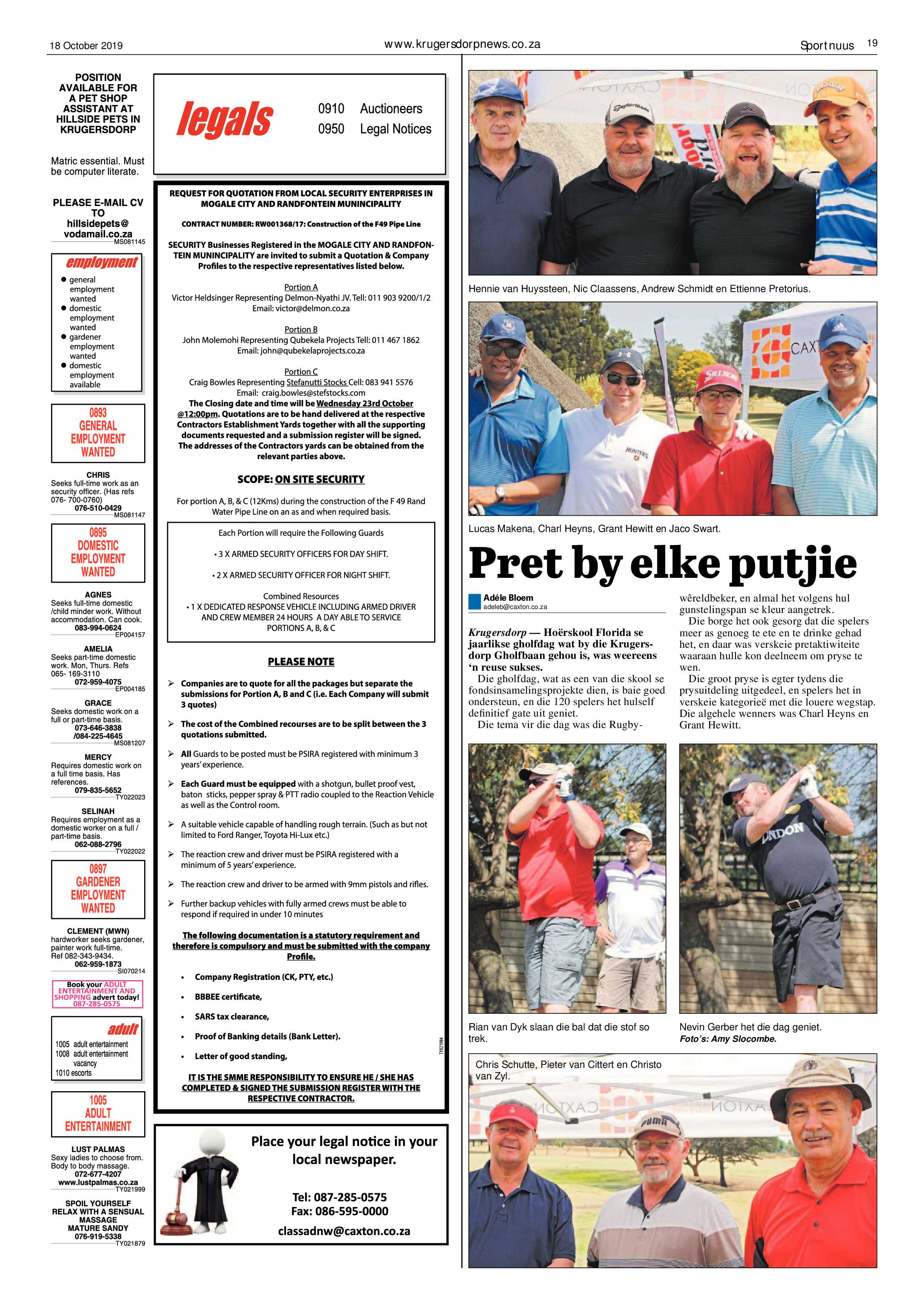 Krugersdorp News 18 October 2019 page 19