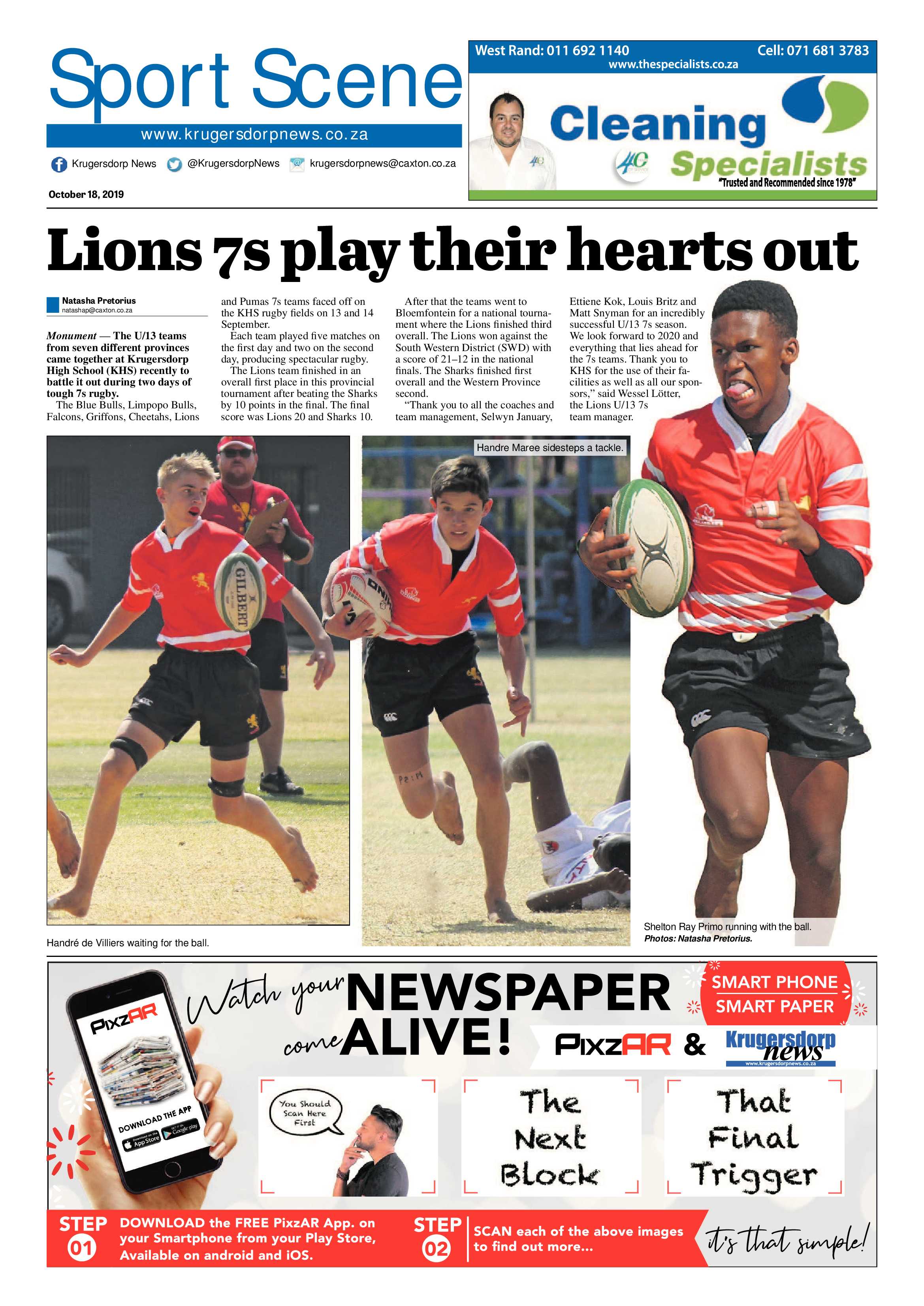 Krugersdorp News 18 October 2019 page 20