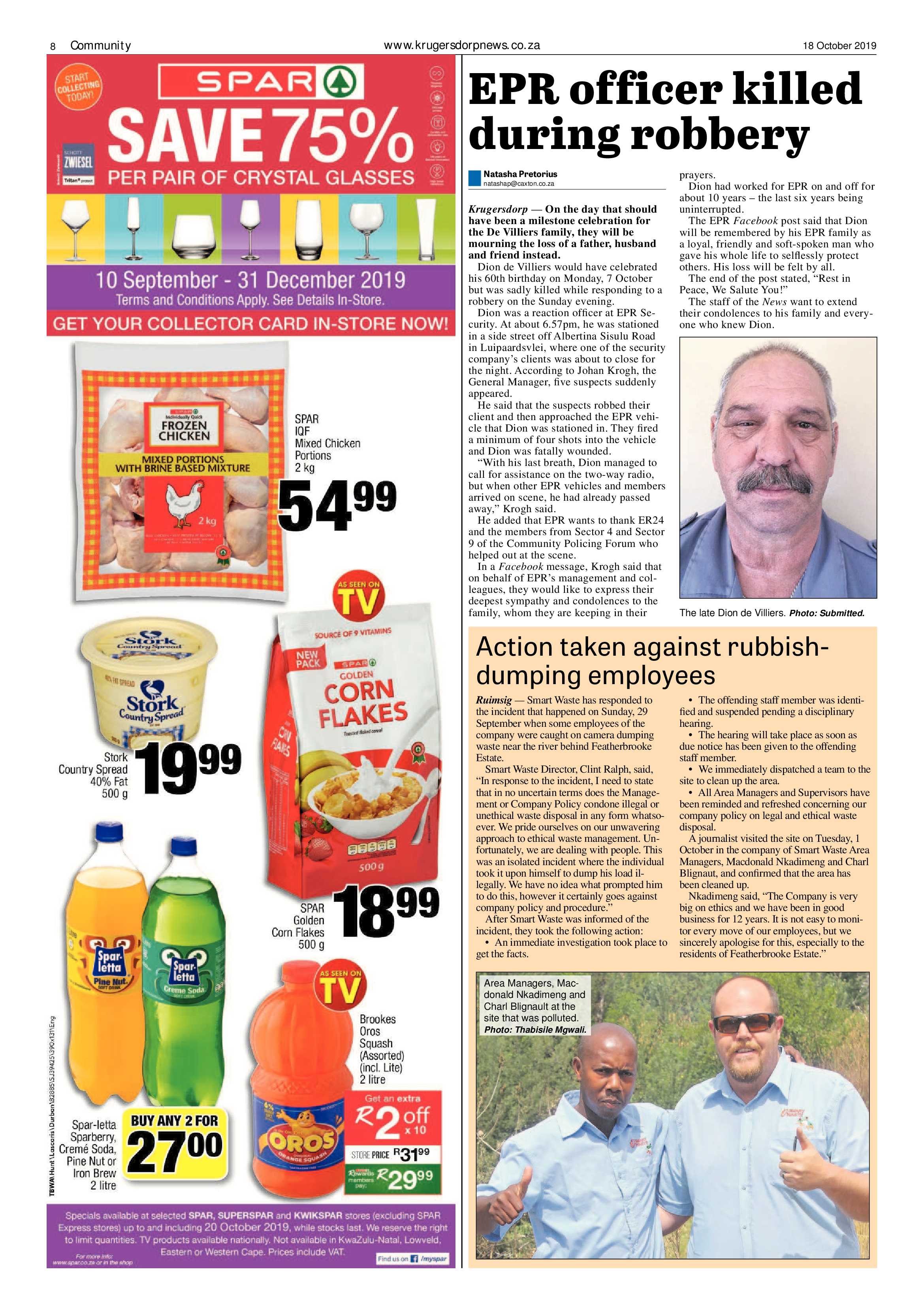 Krugersdorp News 18 October 2019 page 8