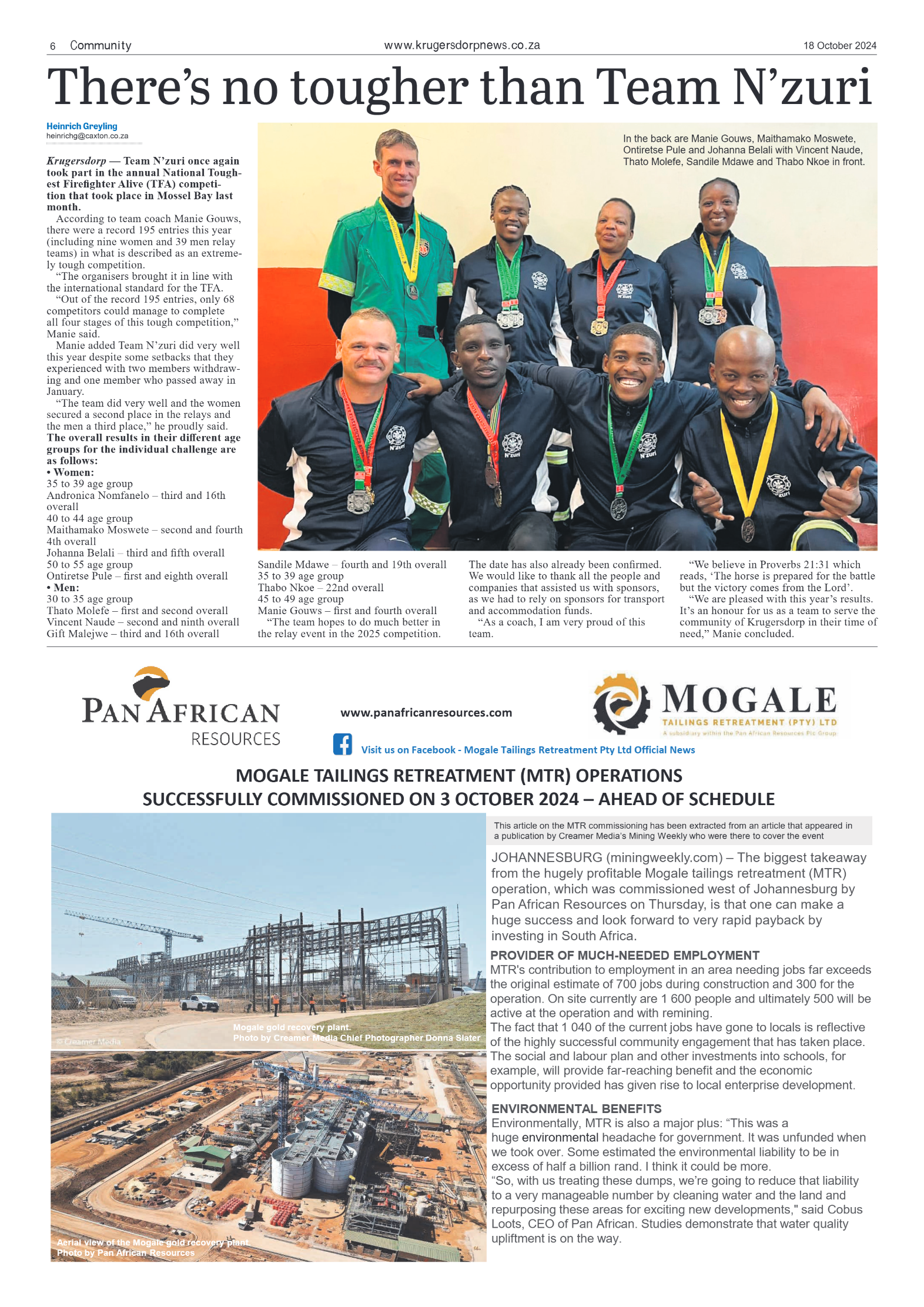 Krugersdorp News 18 October 2024 page 6