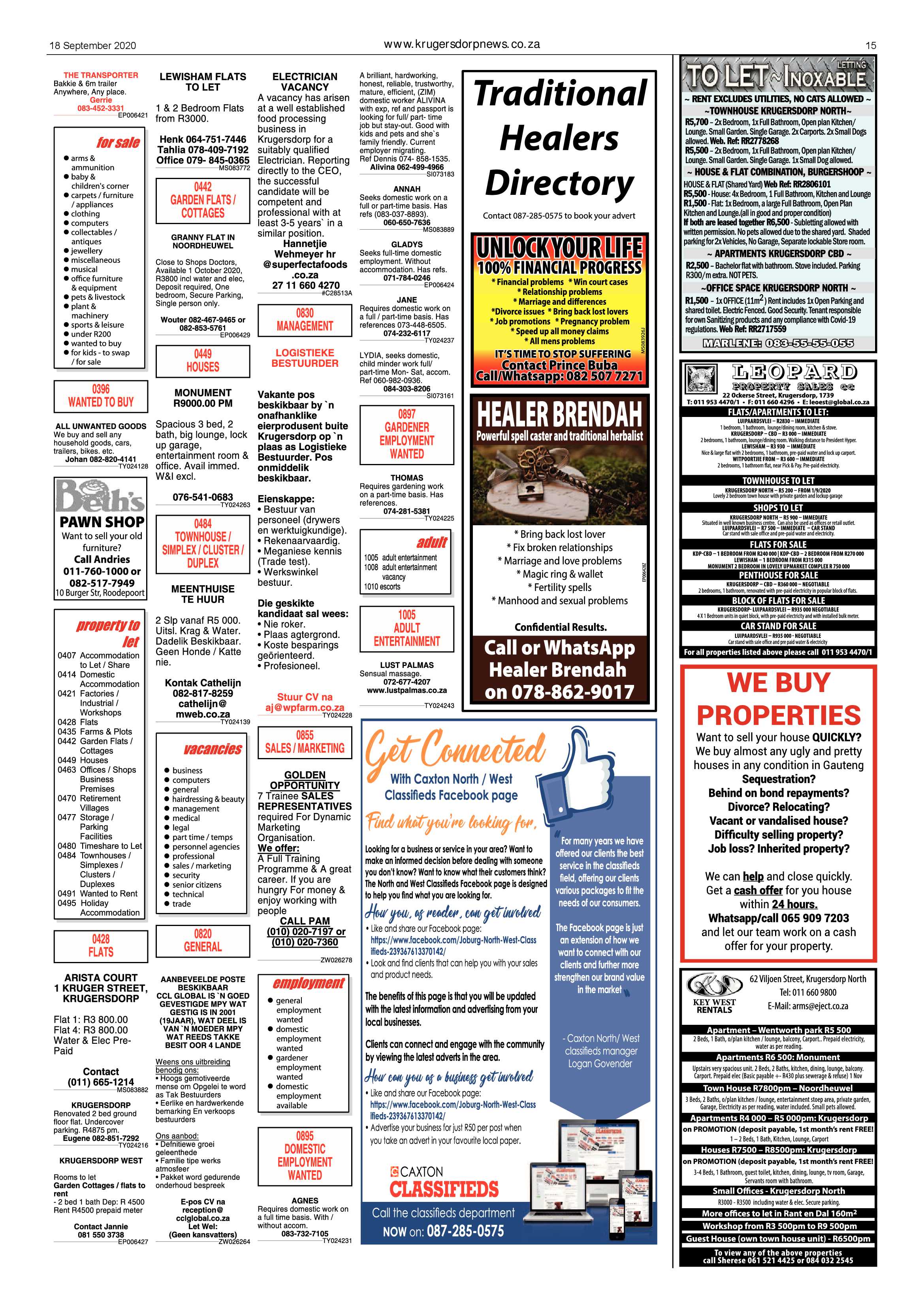 Krugersdorp News 18 September 2020 page 15
