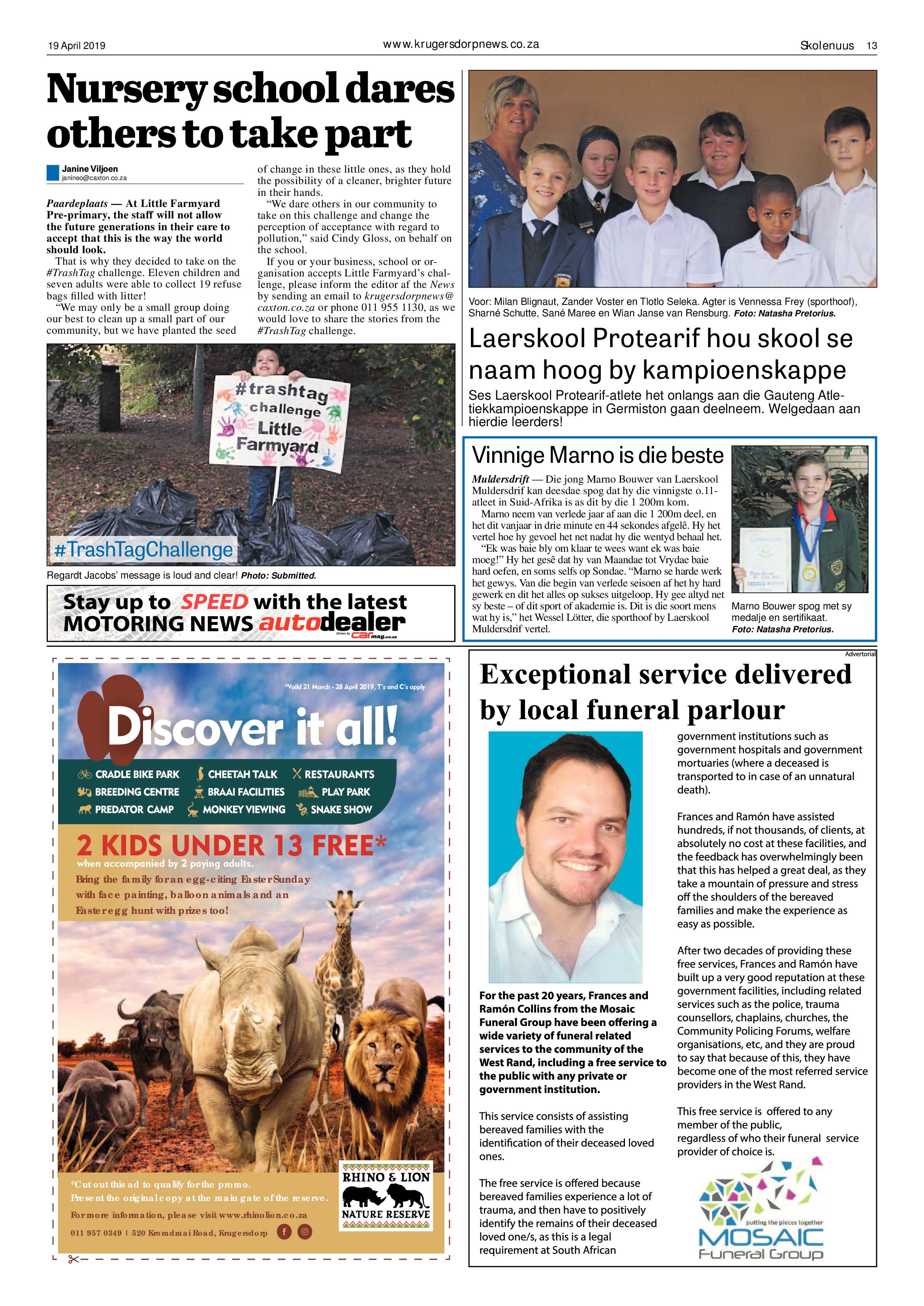 Krugersdorp News 19 April 2019 page 13