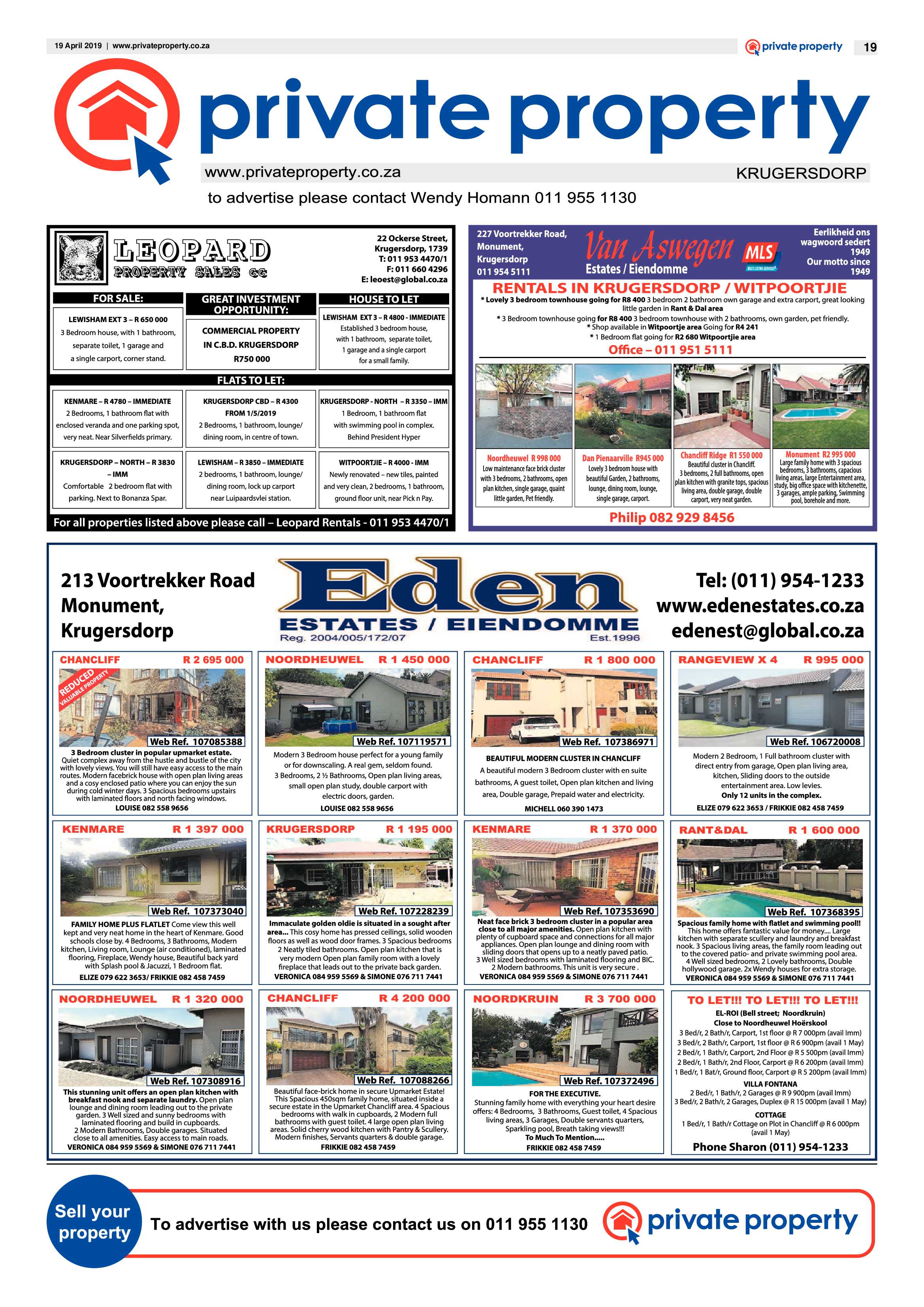 Krugersdorp News 19 April 2019 page 19