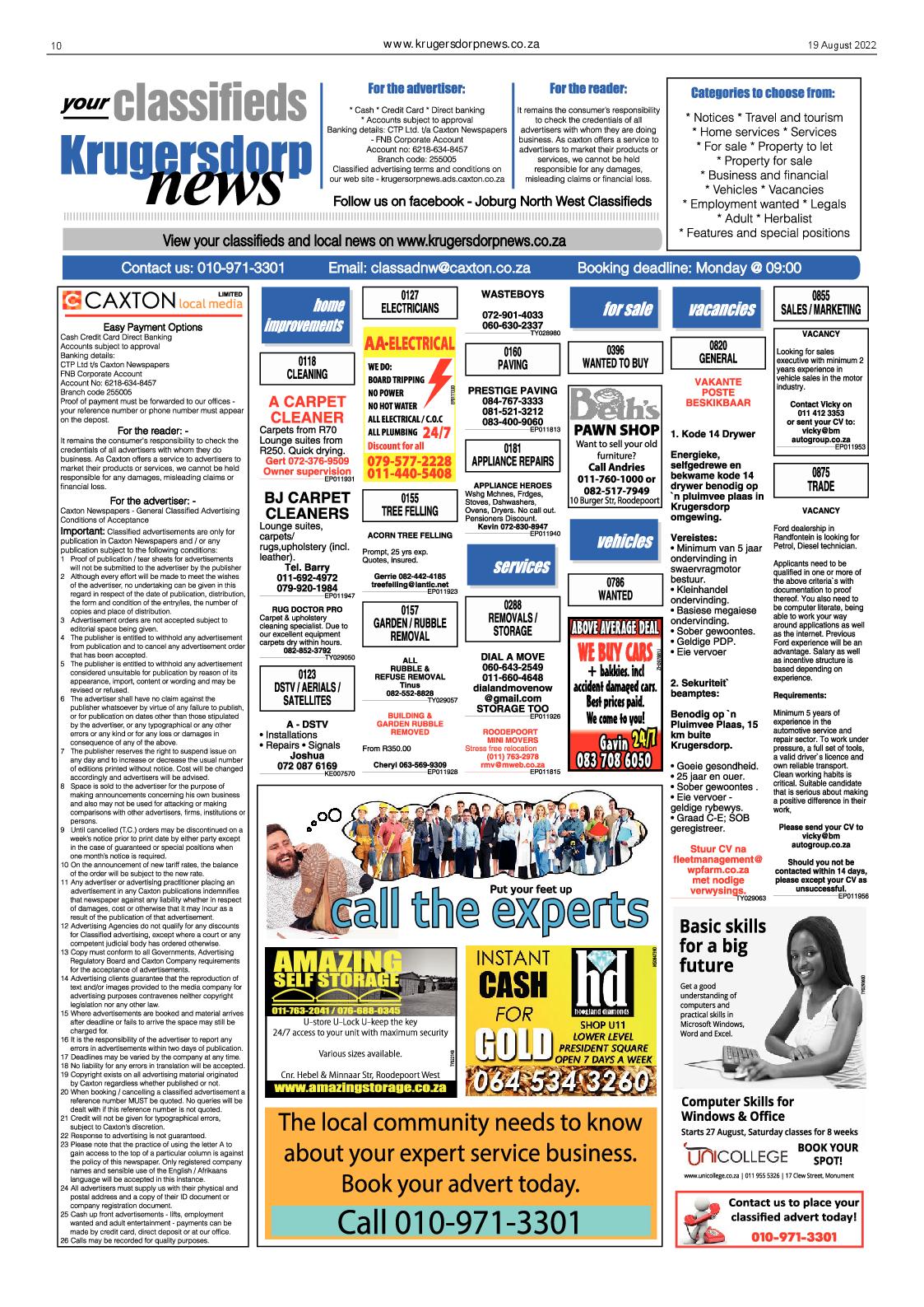 Krugersdorp News 19 August 2022 page 10
