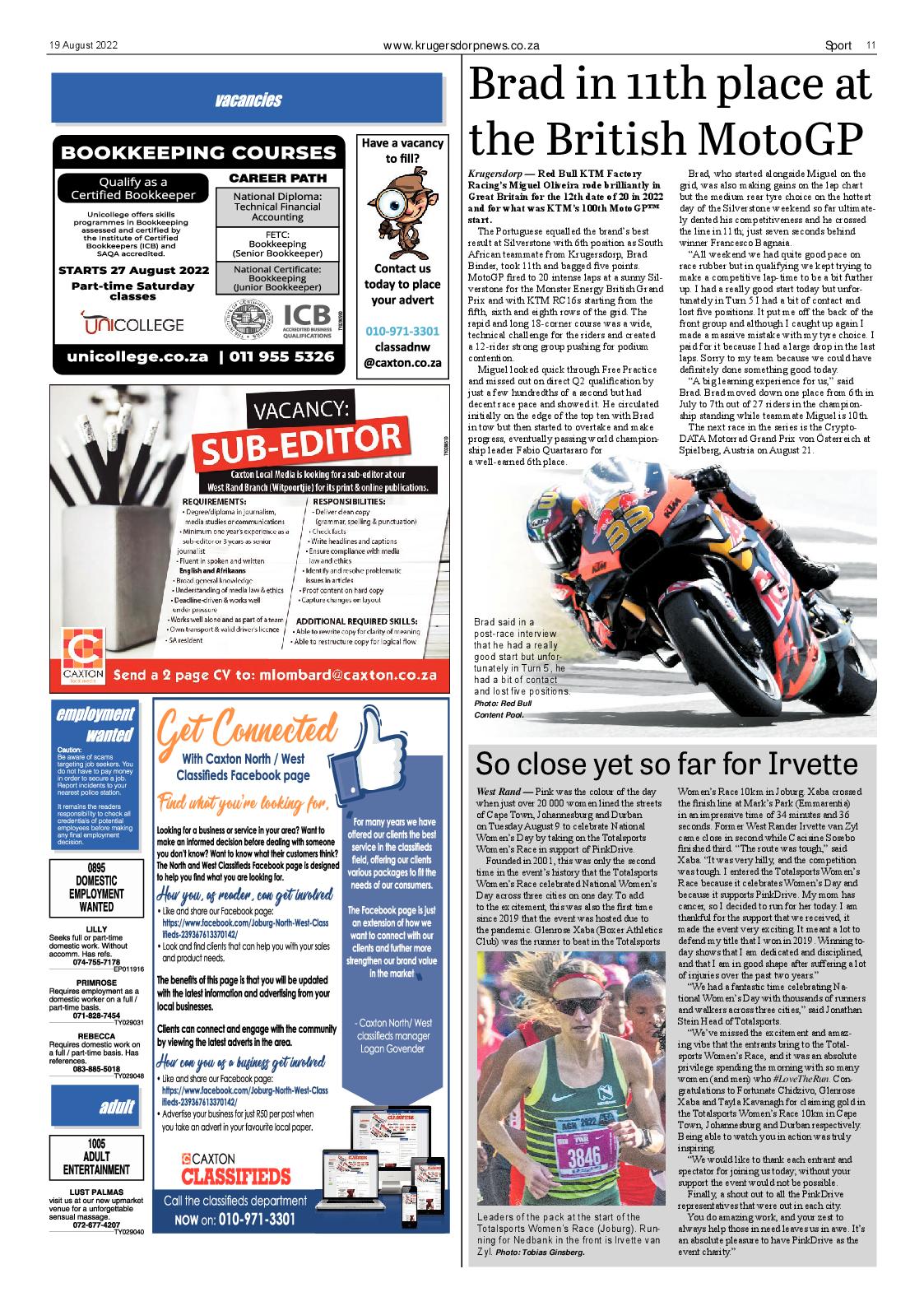 Krugersdorp News 19 August 2022 page 11