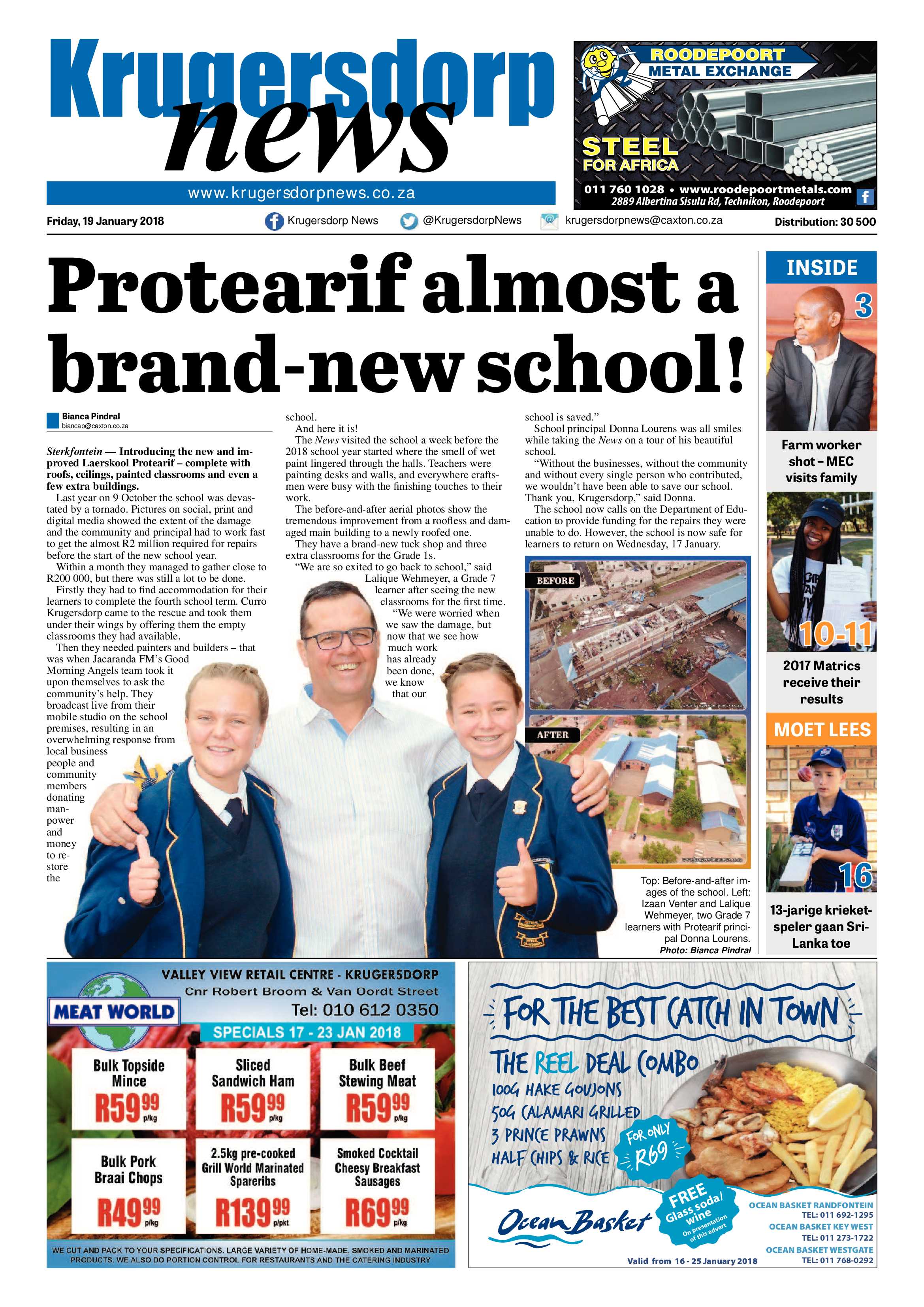Krugersdorp News 19 January 2018 page 1