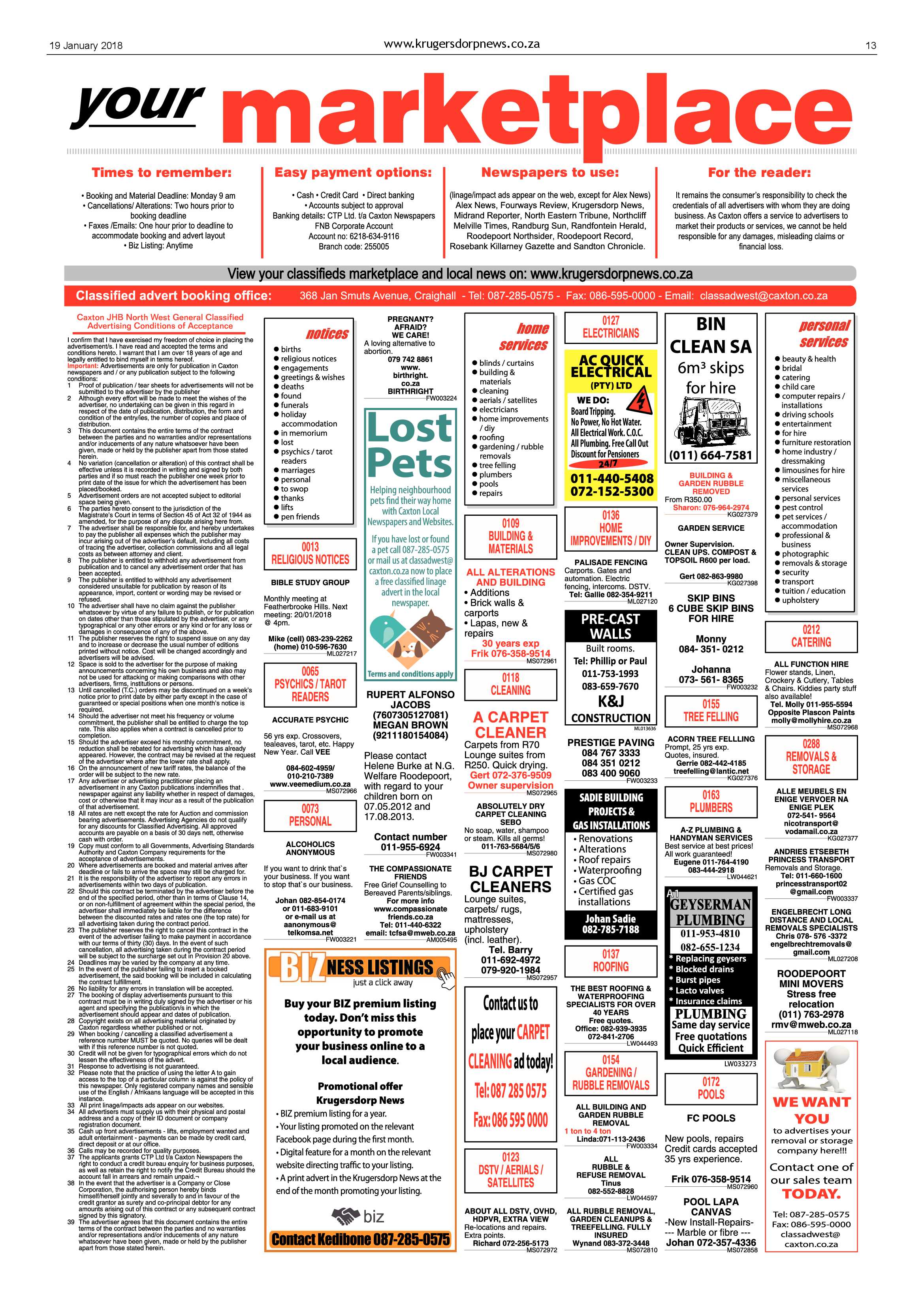 Krugersdorp News 19 January 2018 page 13