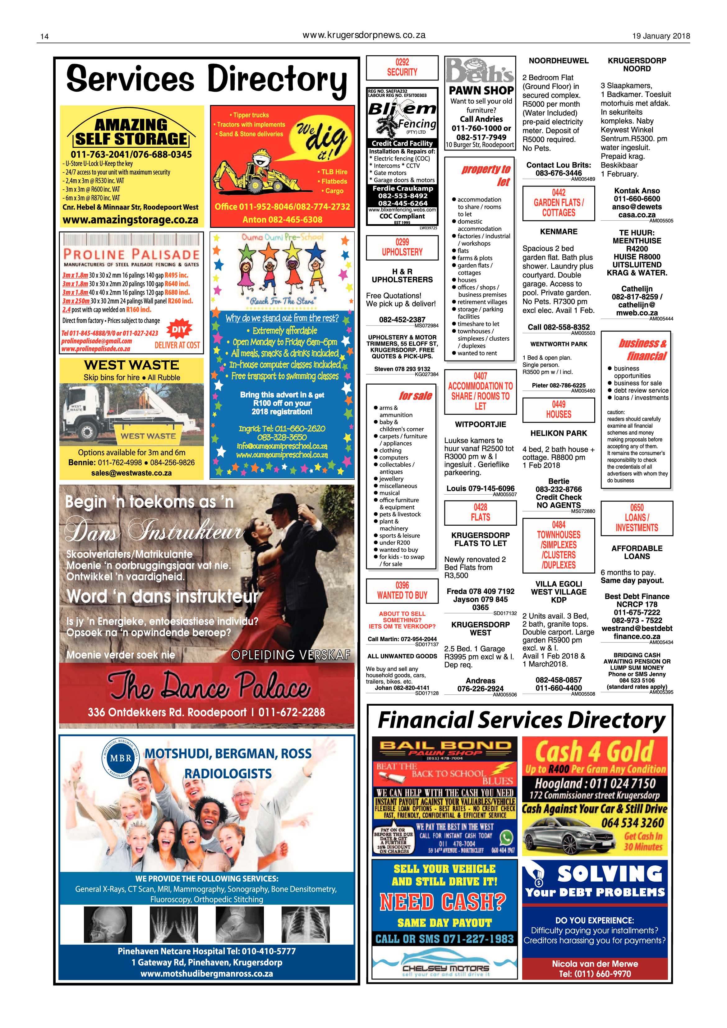 Krugersdorp News 19 January 2018 page 14