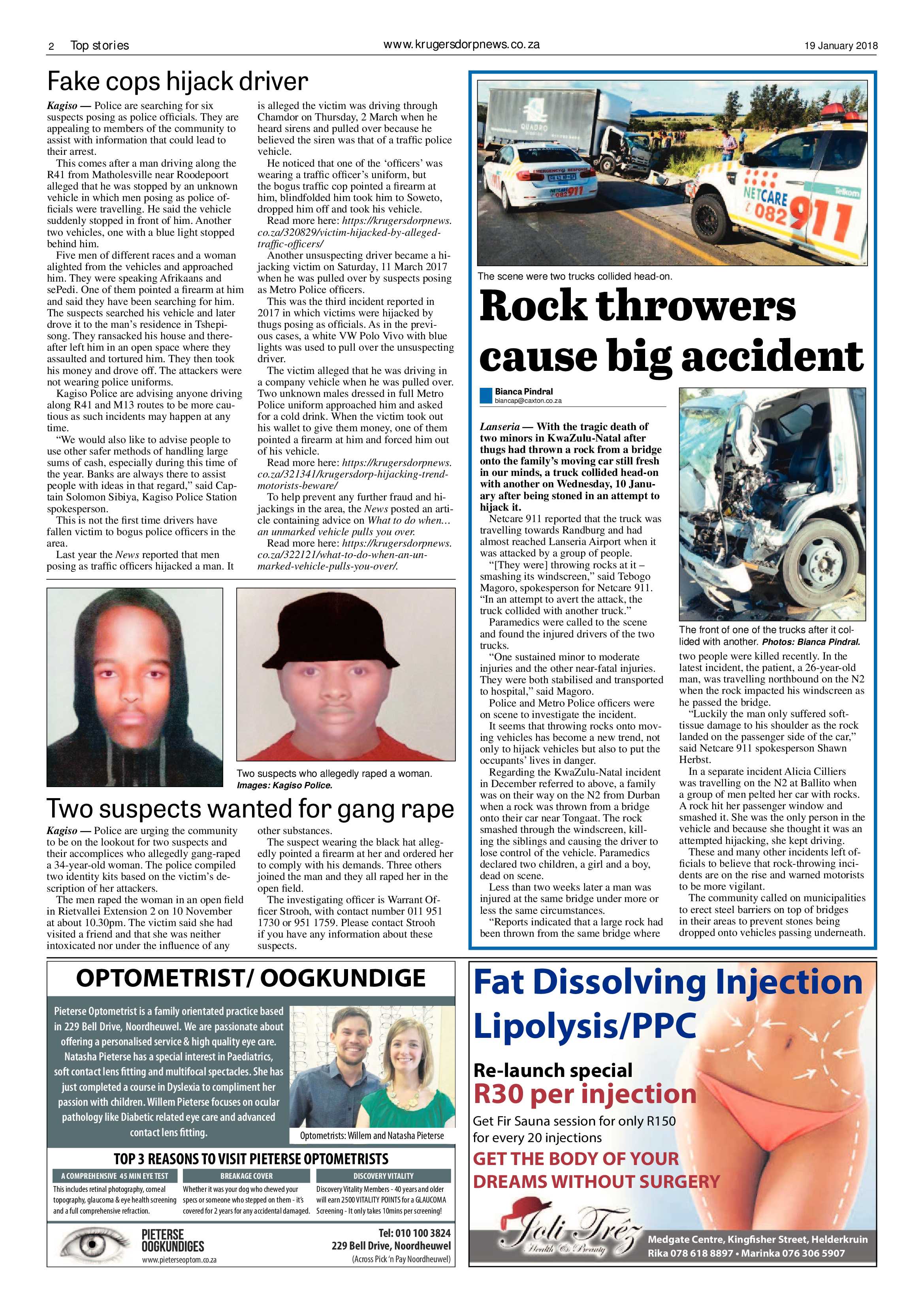 Krugersdorp News 19 January 2018 page 2