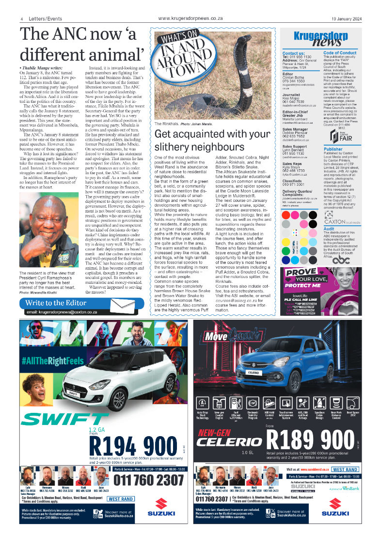 Krugersdorp News 19 January 2024 page 4