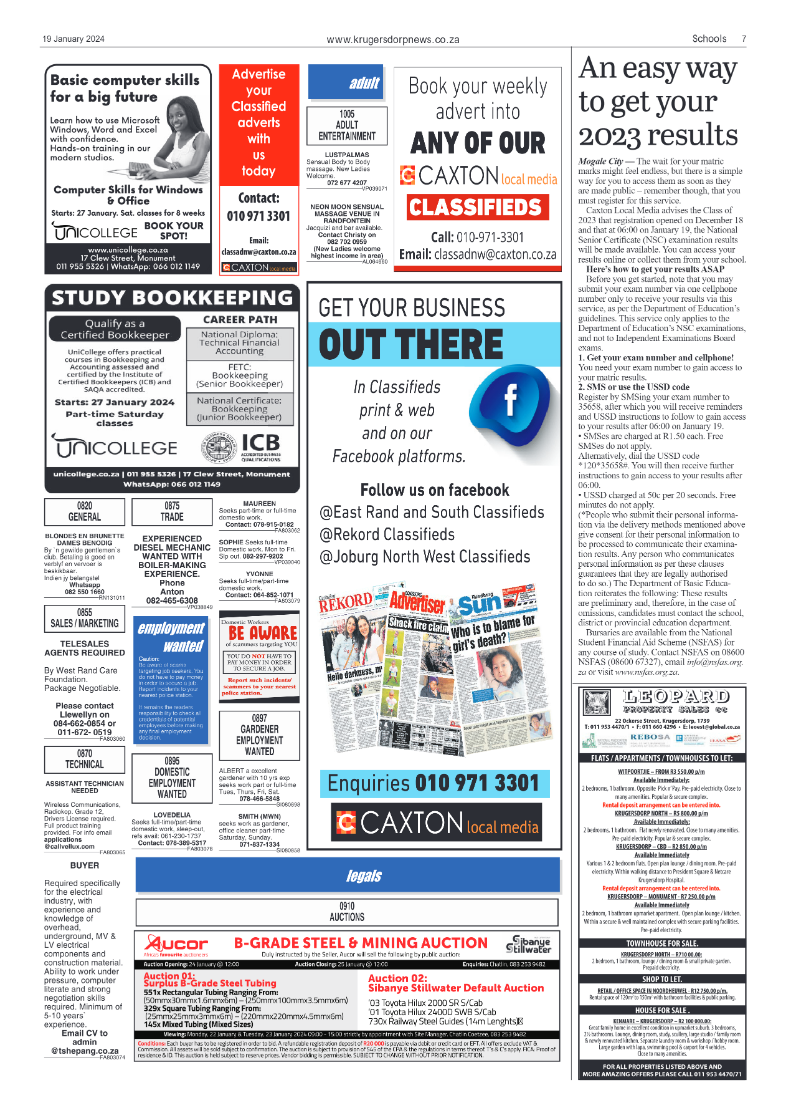 Krugersdorp News 19 January 2024 page 7