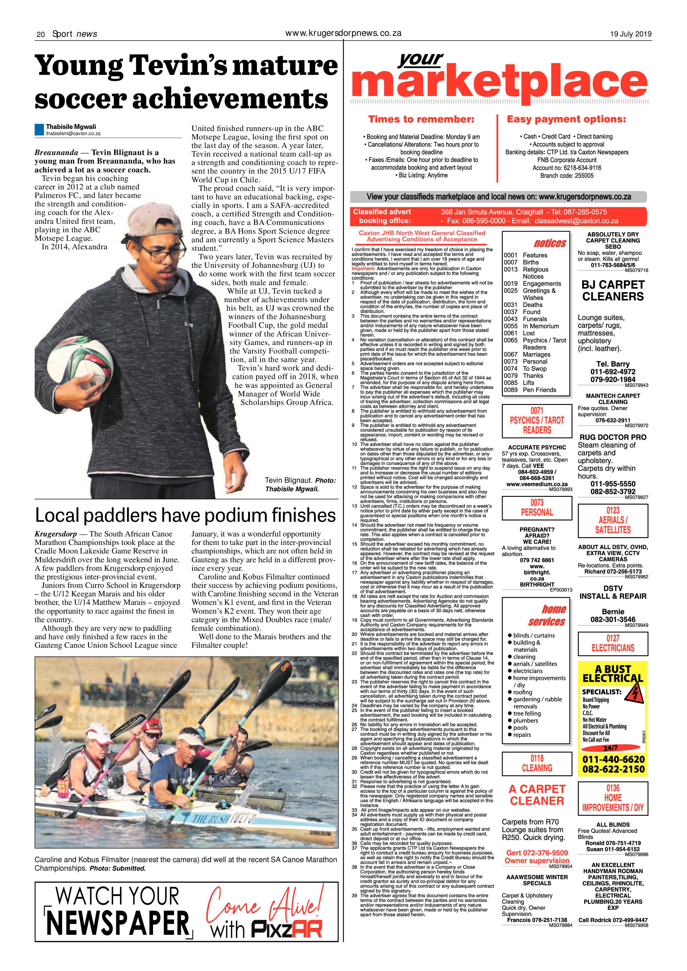 Krugersdorp News 19 July 2019 page 20