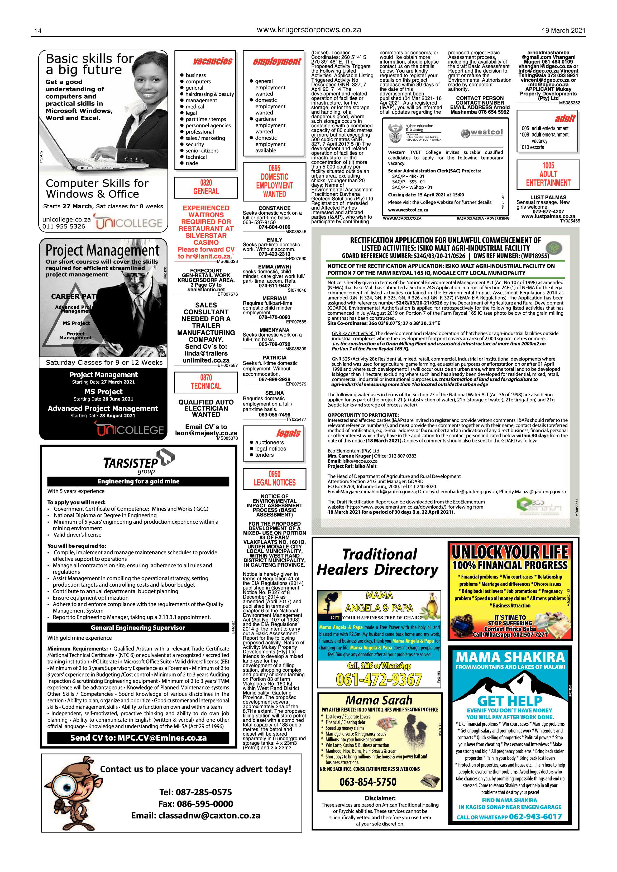 Krugersdorp News 19 March 2021 page 14