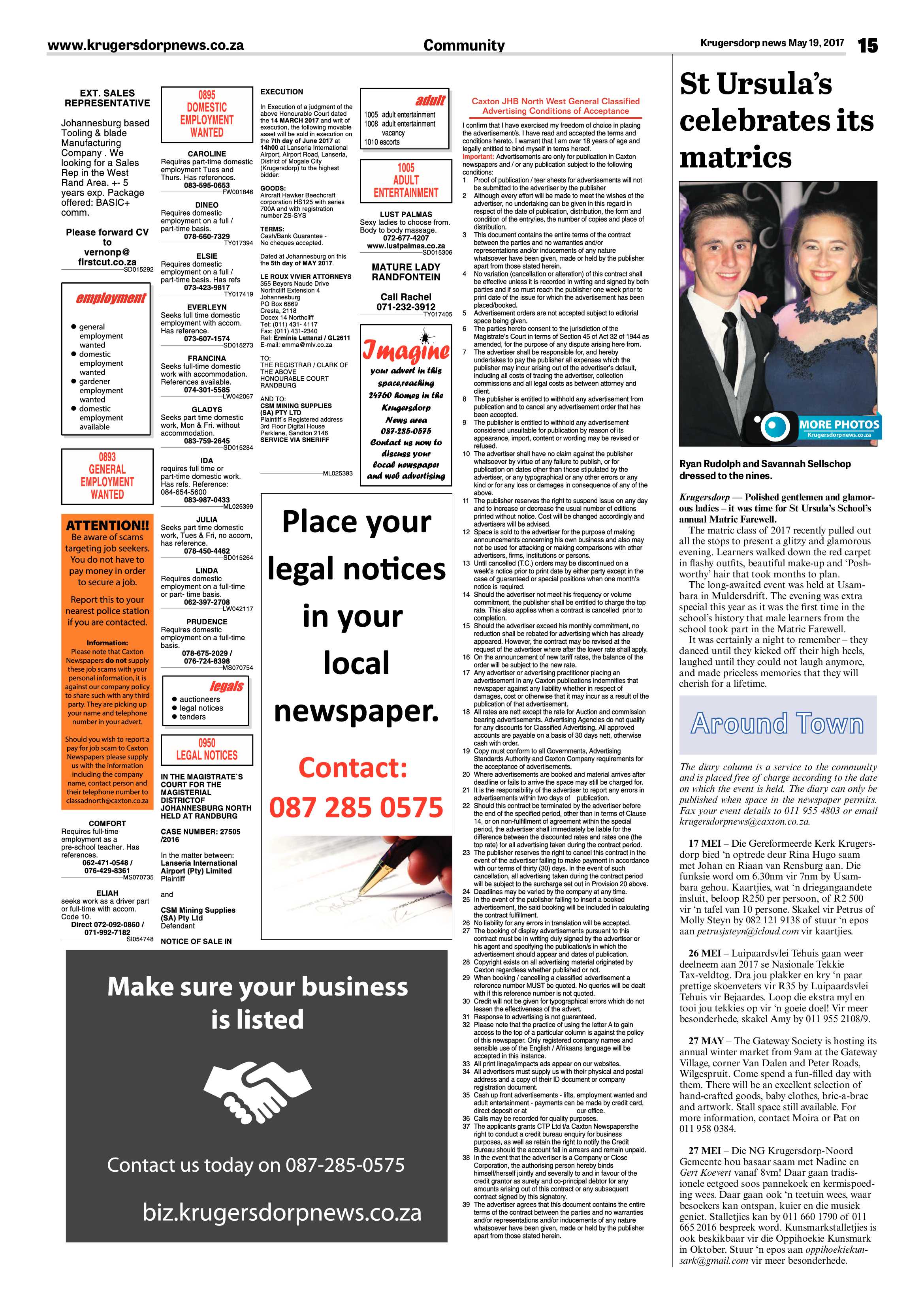 Krugersdorp News 19 May 2017 page 15