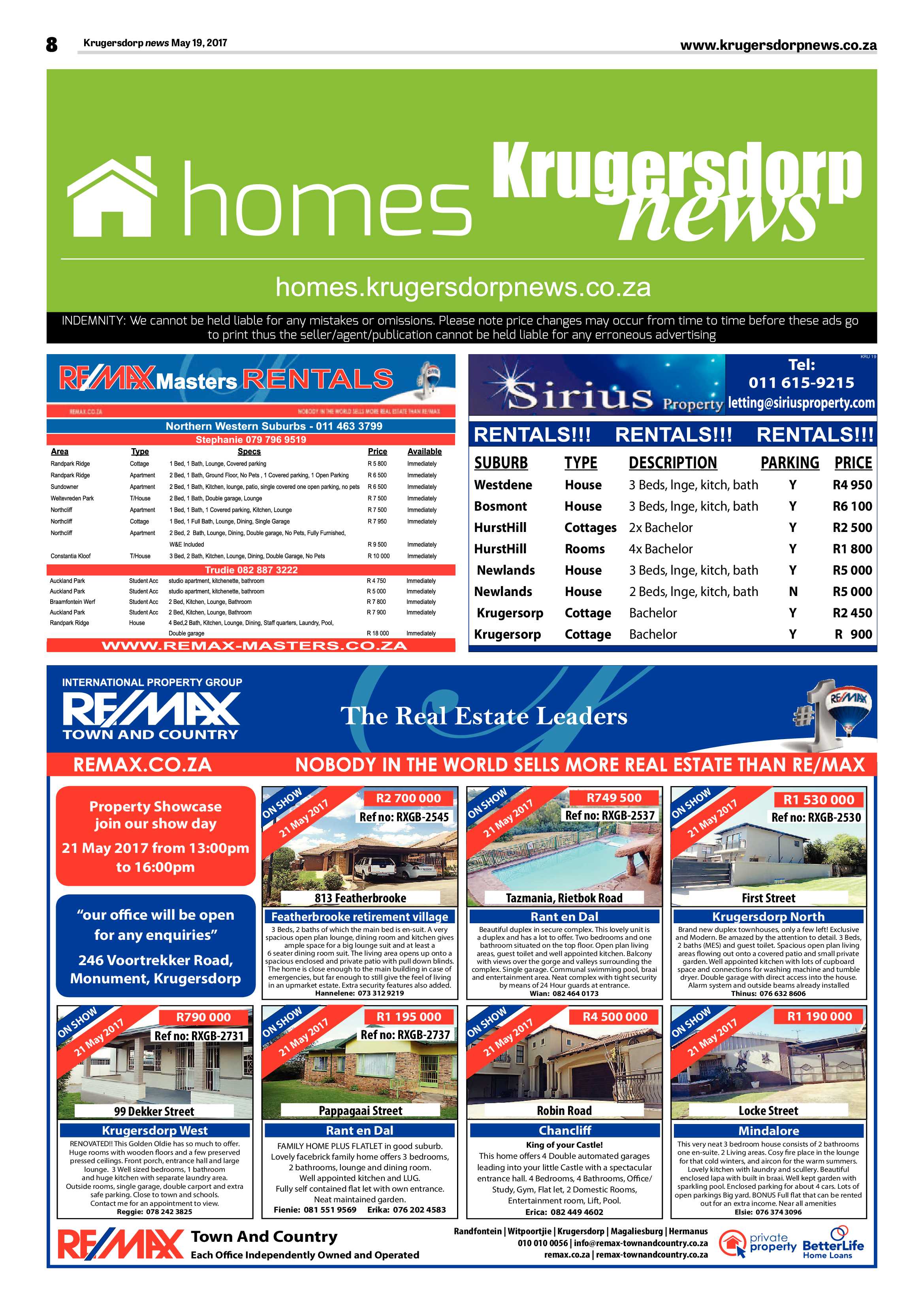 Krugersdorp News 19 May 2017 page 8
