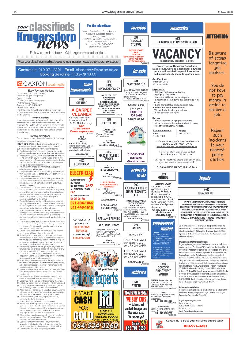 Krugersdorp News 19 May 2023 page 10