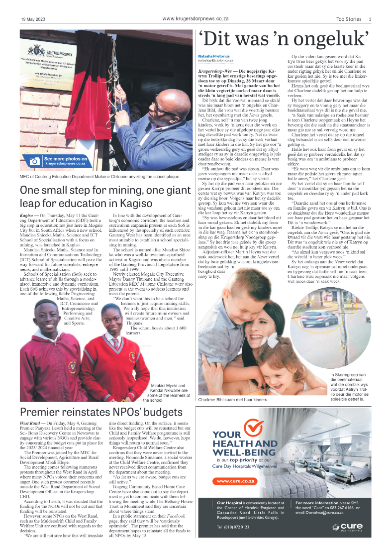 Krugersdorp News 19 May 2023 page 3