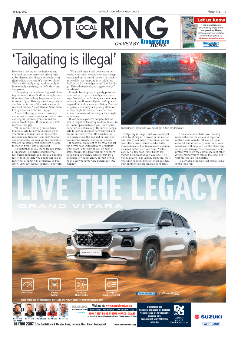 Krugersdorp News 19 May 2023 page 9