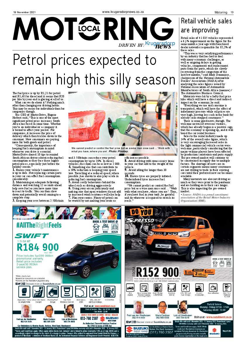 Krugersdorp News 19 November 2021 page 13