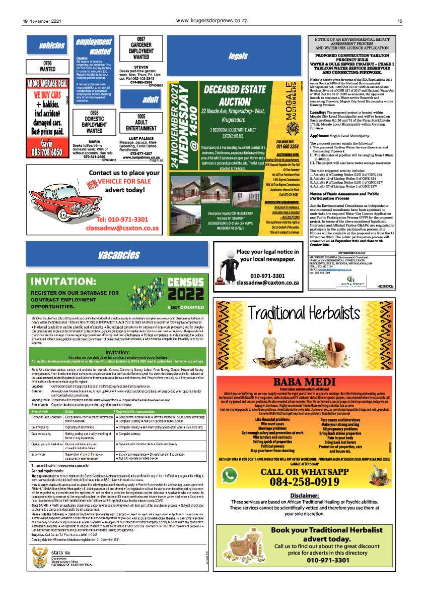Krugersdorp News 19 November 2021 page 15