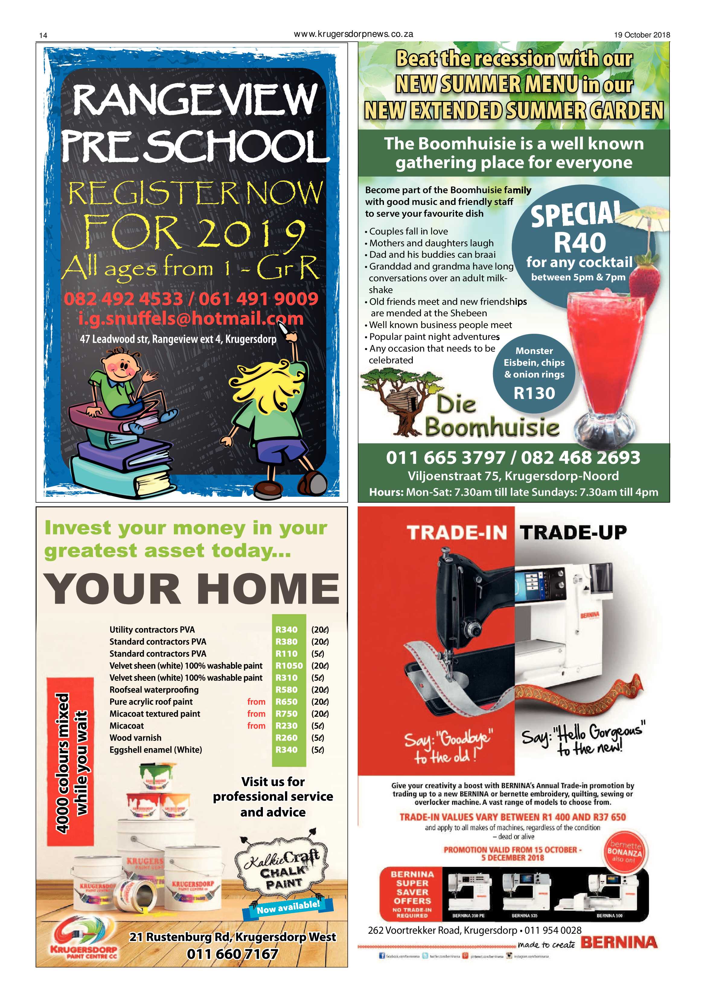 Krugersdorp News 19 October 2018 page 14