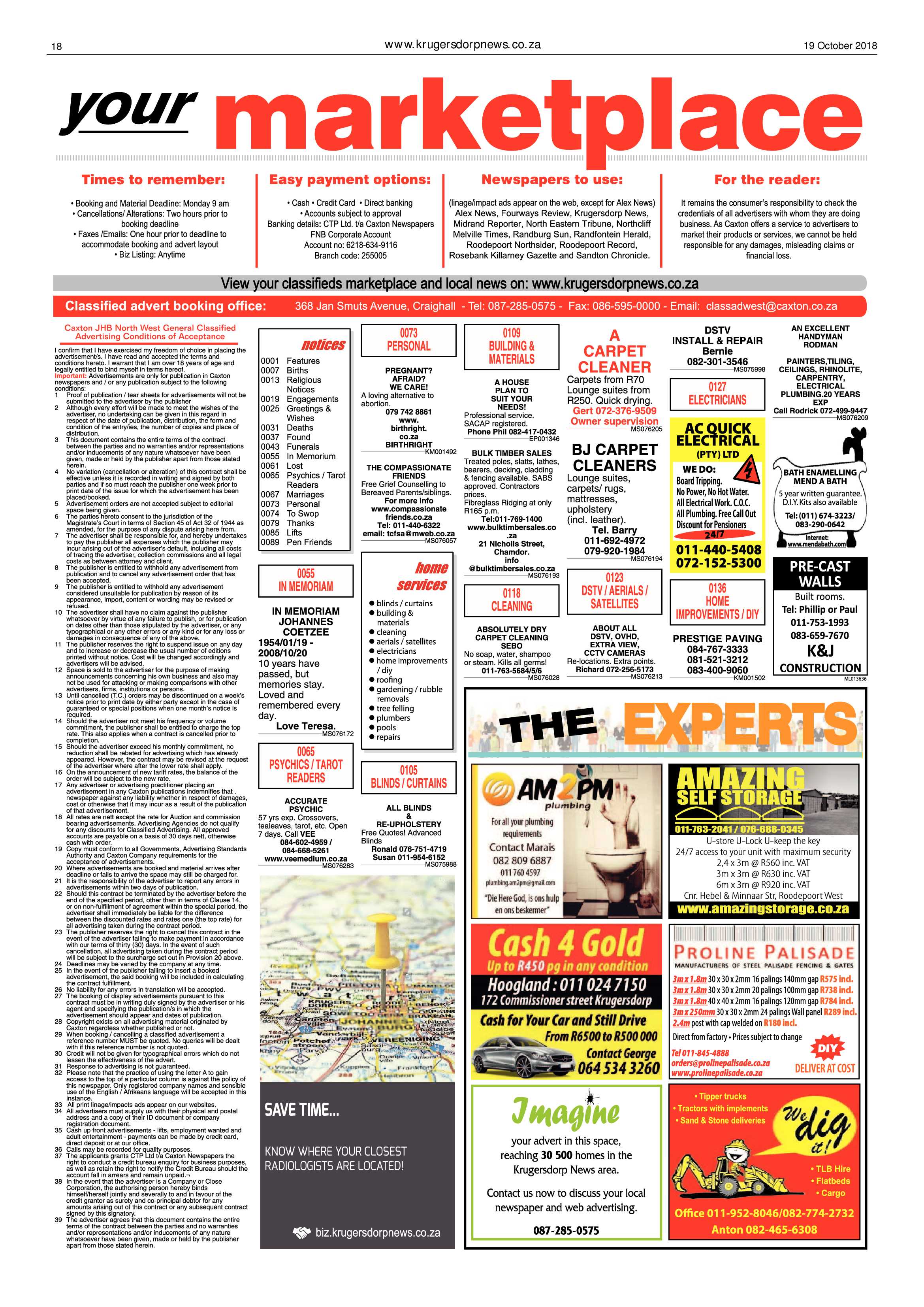 Krugersdorp News 19 October 2018 page 18
