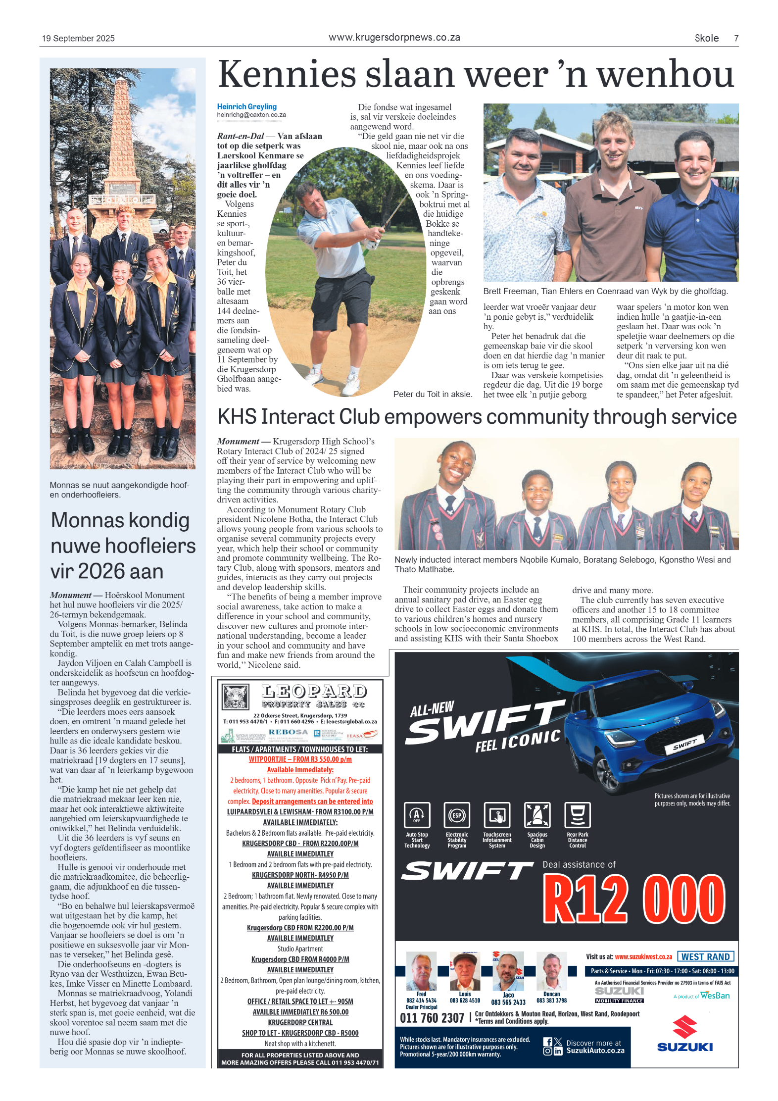 Krugersdorp News 19 September 2025 page 9