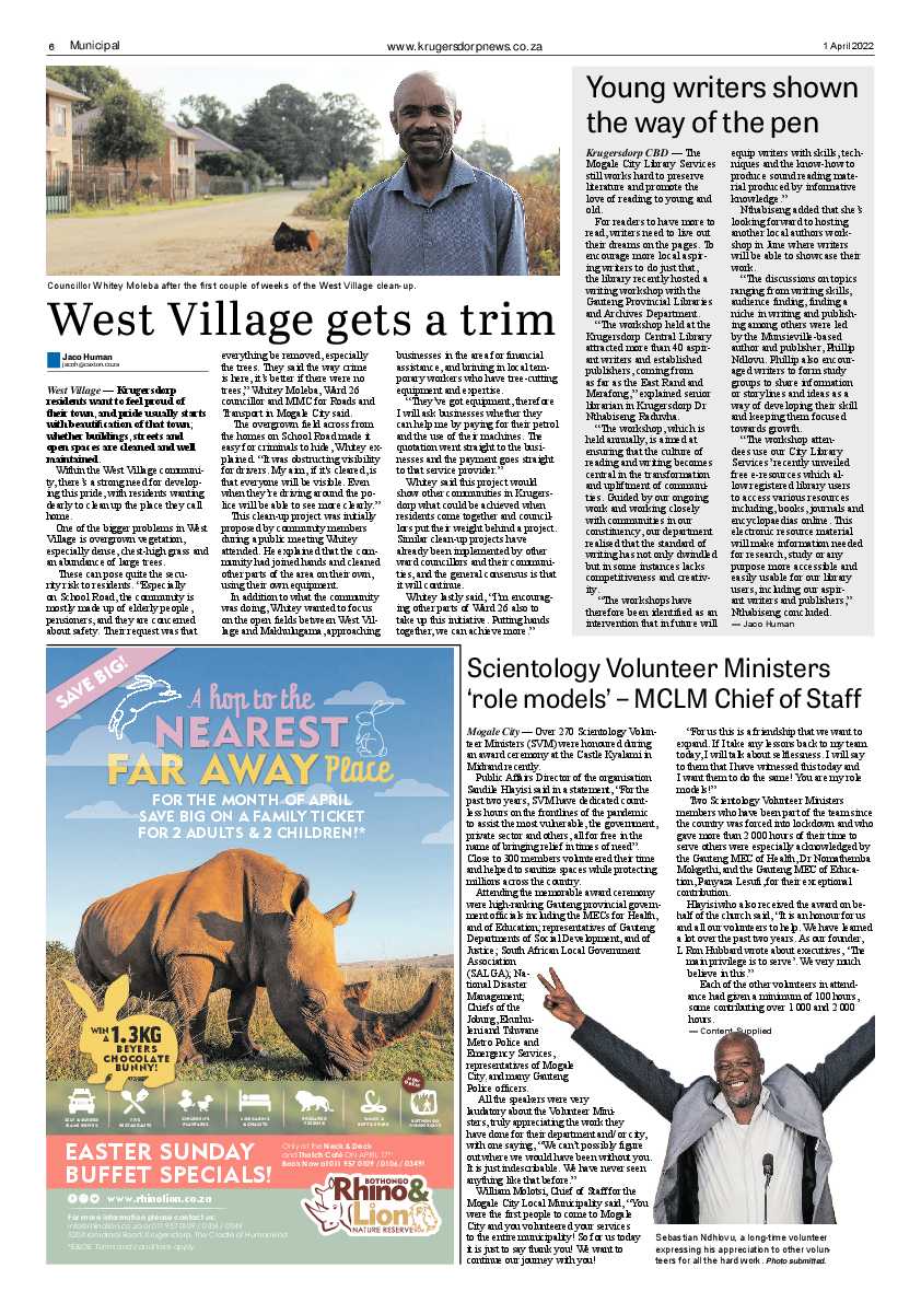 Krugersdorp News 1 April 2022 page 6