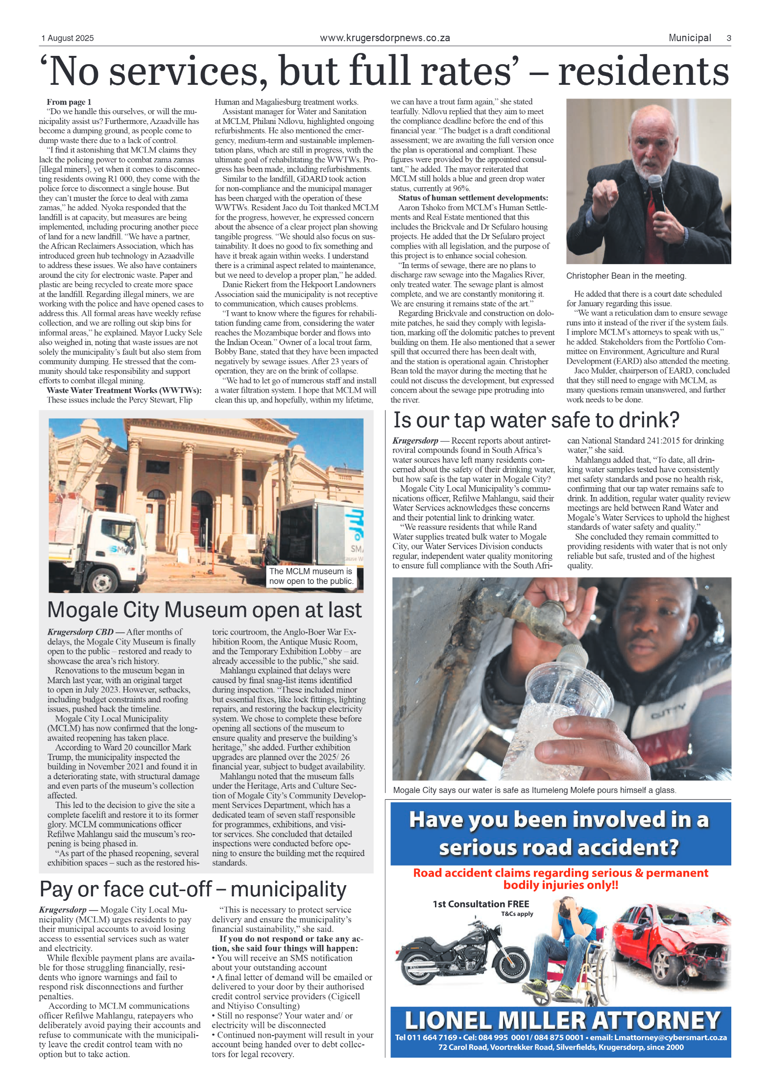 Krugersdorp News 1 August 2025 page 3