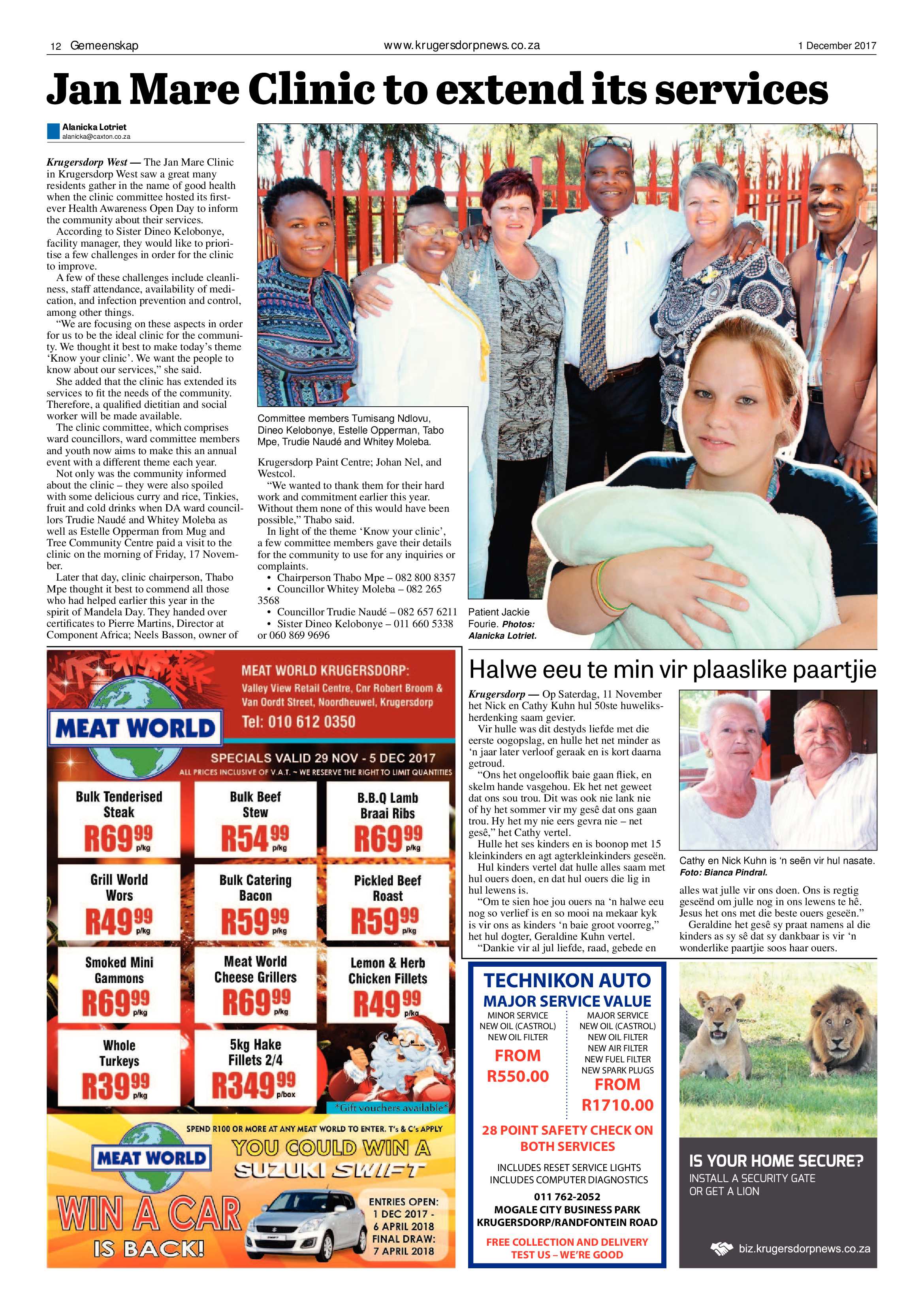 Krugersdorp News 1 December 2017 page 12
